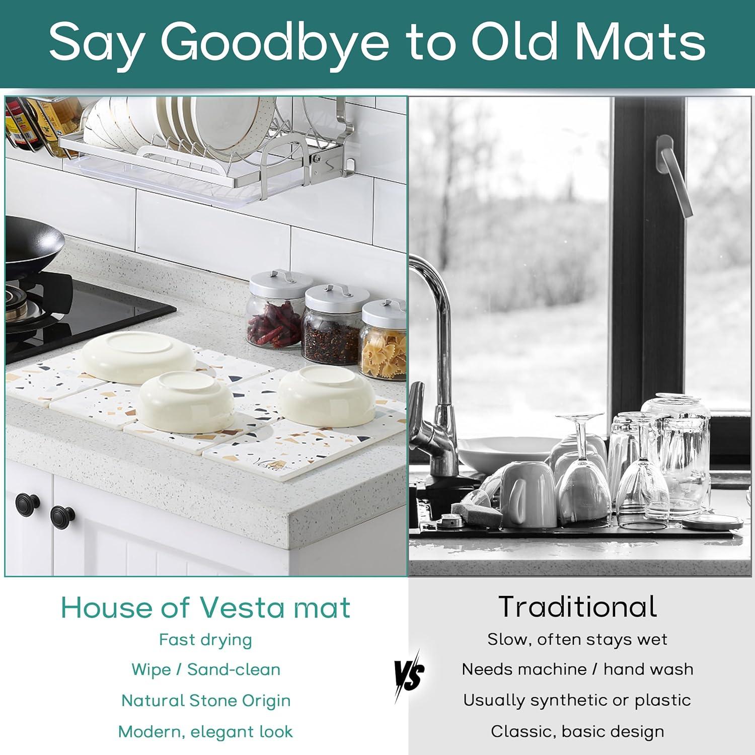 Alfombrilla de Secado de Piedra Diatomácea House of Vesta 59.7x39.1 cm