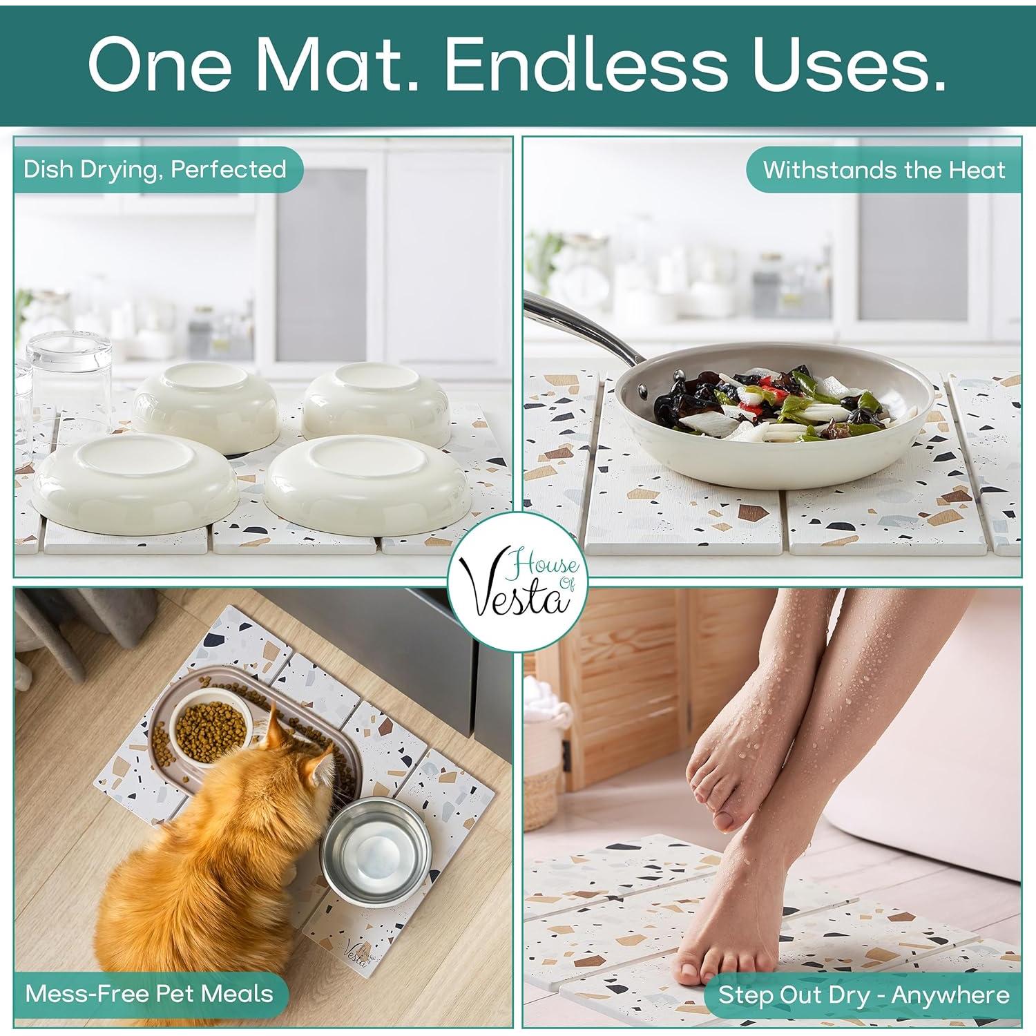 Alfombrilla de Secado de Piedra Diatomácea House of Vesta 59.7x39.1 cm