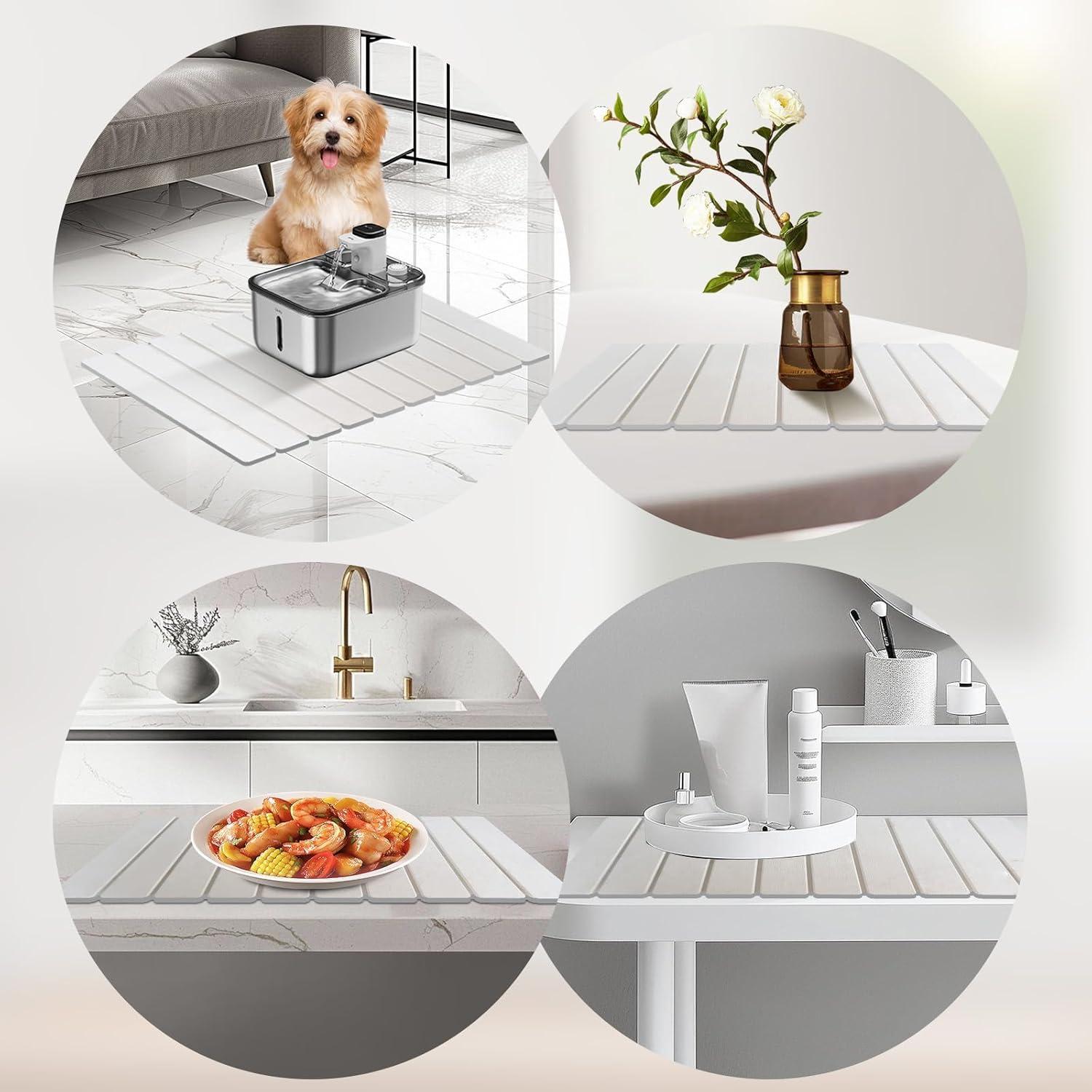 Alfombrilla de Secado Rápido Hopegiver 60x39 cm Blanca