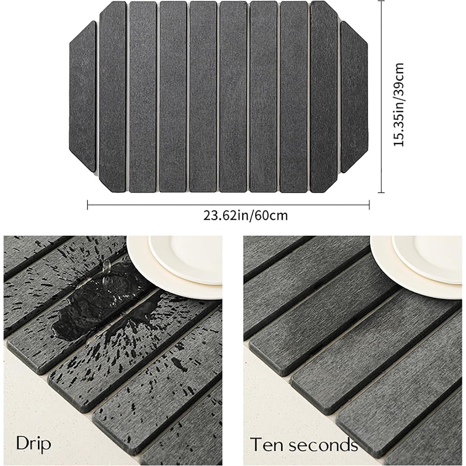 Alfombrilla de Secado de Platos WinDawn 61x40.6 cm Antideslizante