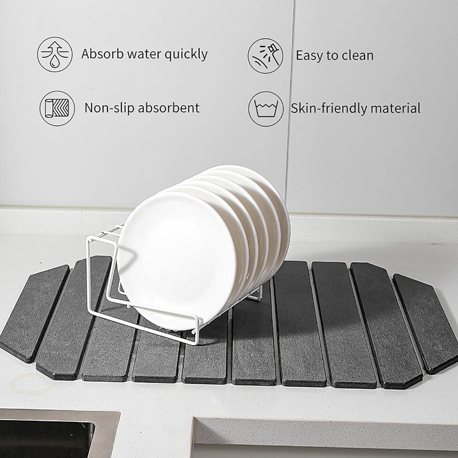 Alfombrilla de Secado de Platos WinDawn 61x40.6 cm Antideslizante