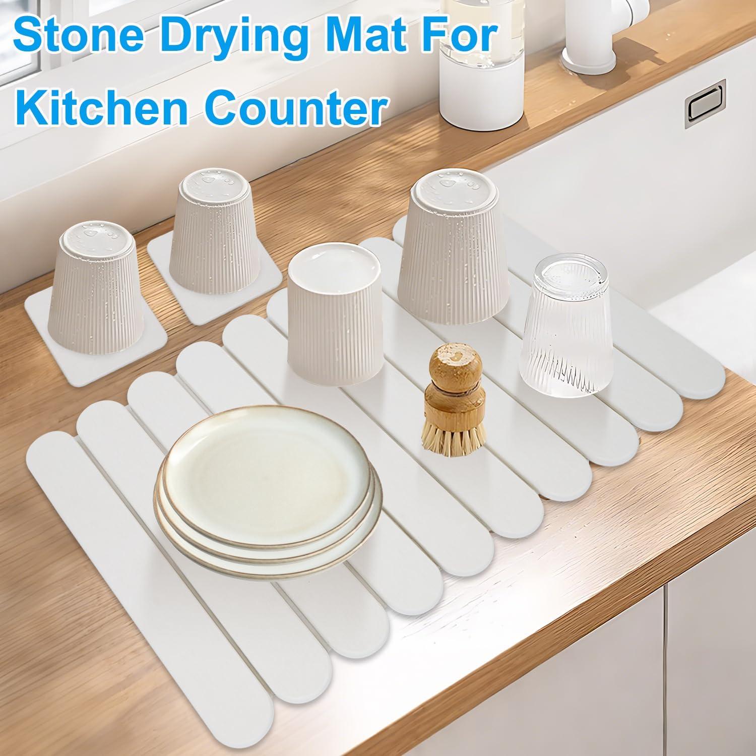 Tapete de Secado de Piedra Diatomácea QUIENKITCH 61x40.6cm