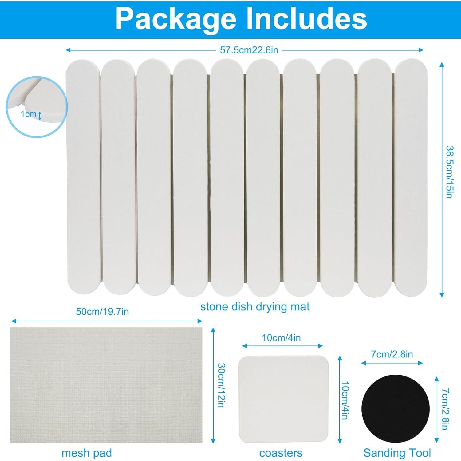 Tapete de Secado de Piedra Diatomácea QUIENKITCH 61x40.6cm
