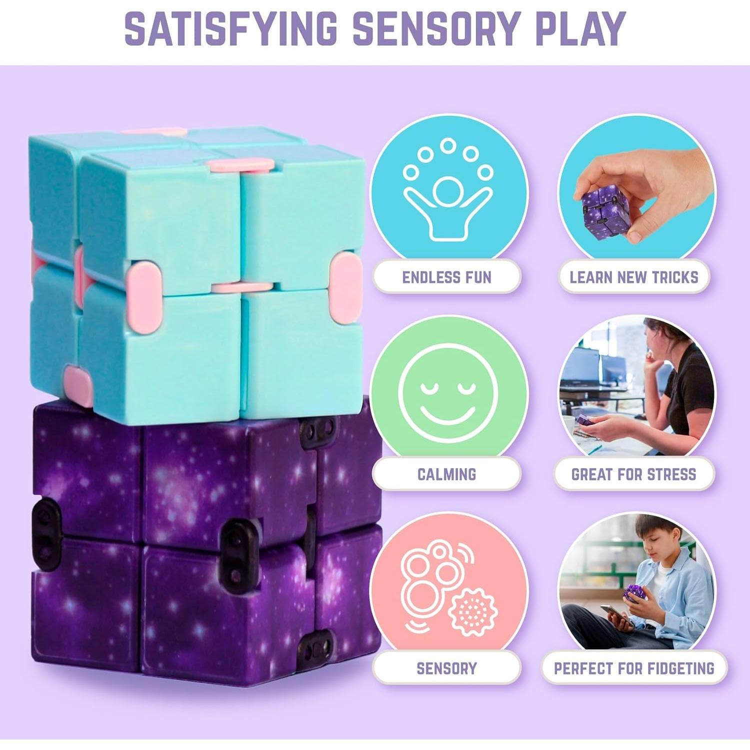 Cubo Infinito BUNMO Antiestrés Paquete de 2 - Juguetes