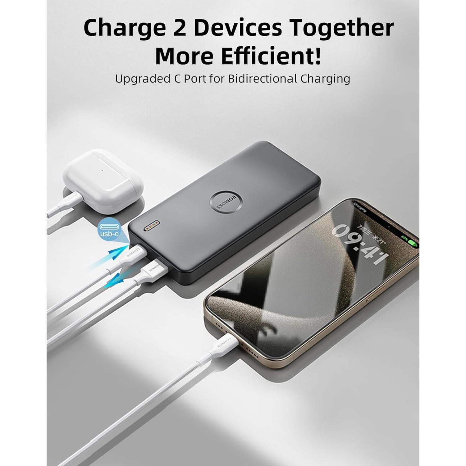 Cargador Portátil ROMOSS PPB10-401 10000mAh USB-C Slim