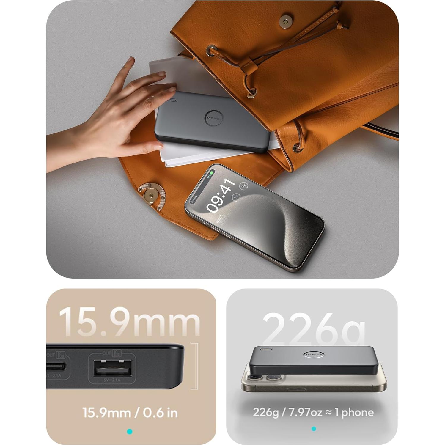 Cargador Portátil ROMOSS PPB10-401 10000mAh USB-C Slim