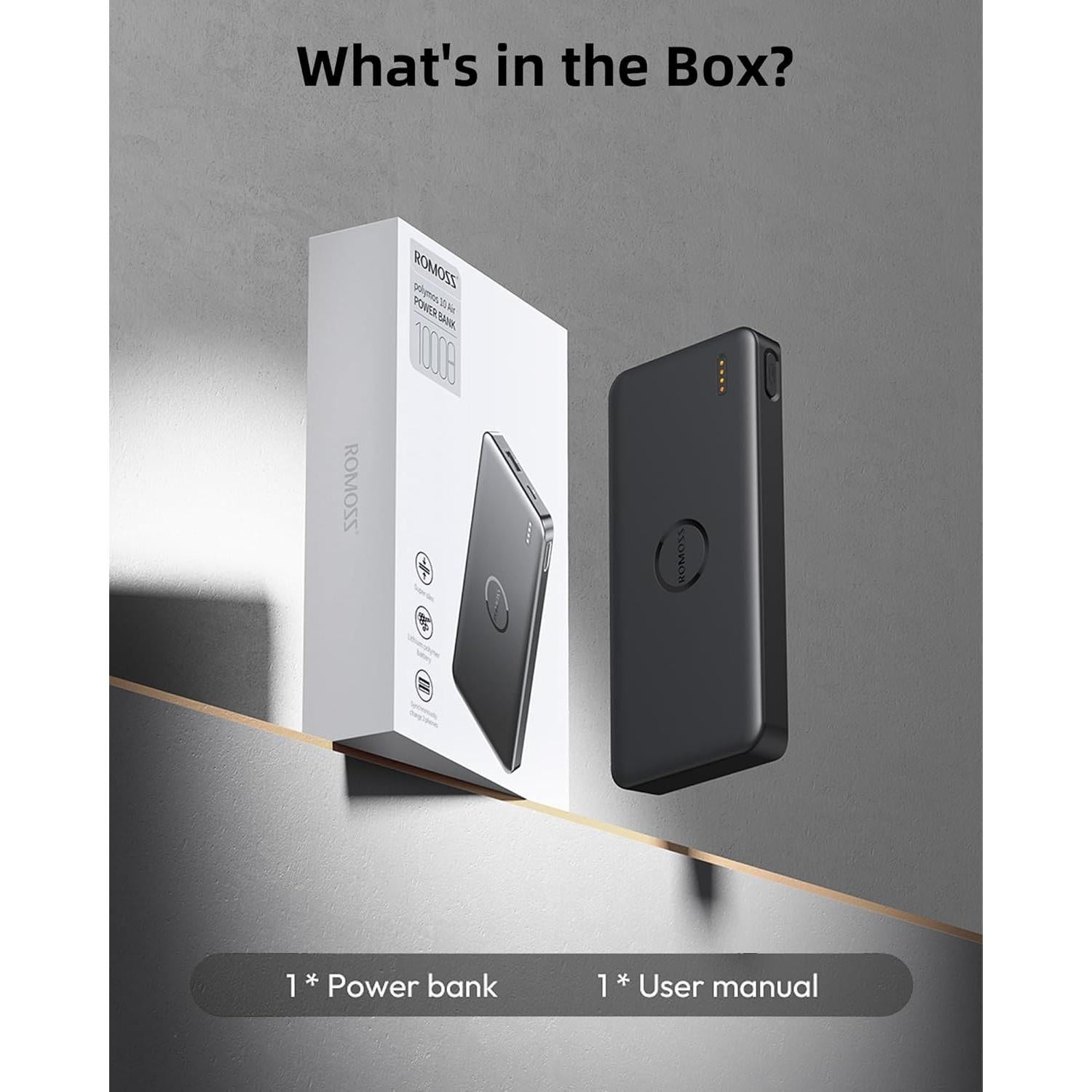 Cargador Portátil ROMOSS PPB10-401 10000mAh USB-C Slim