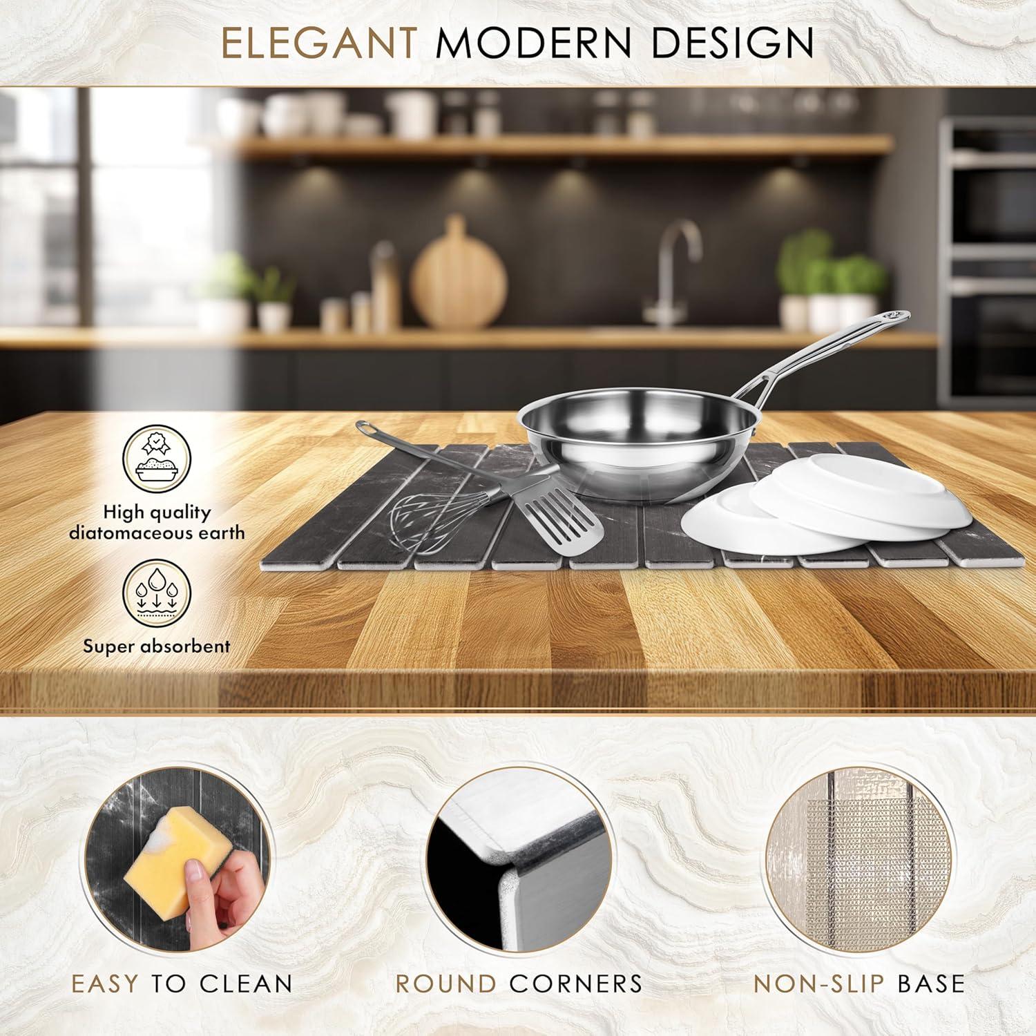 Alfombrilla de Secado de Piedra Diatomácea DripNDry 61x40cm