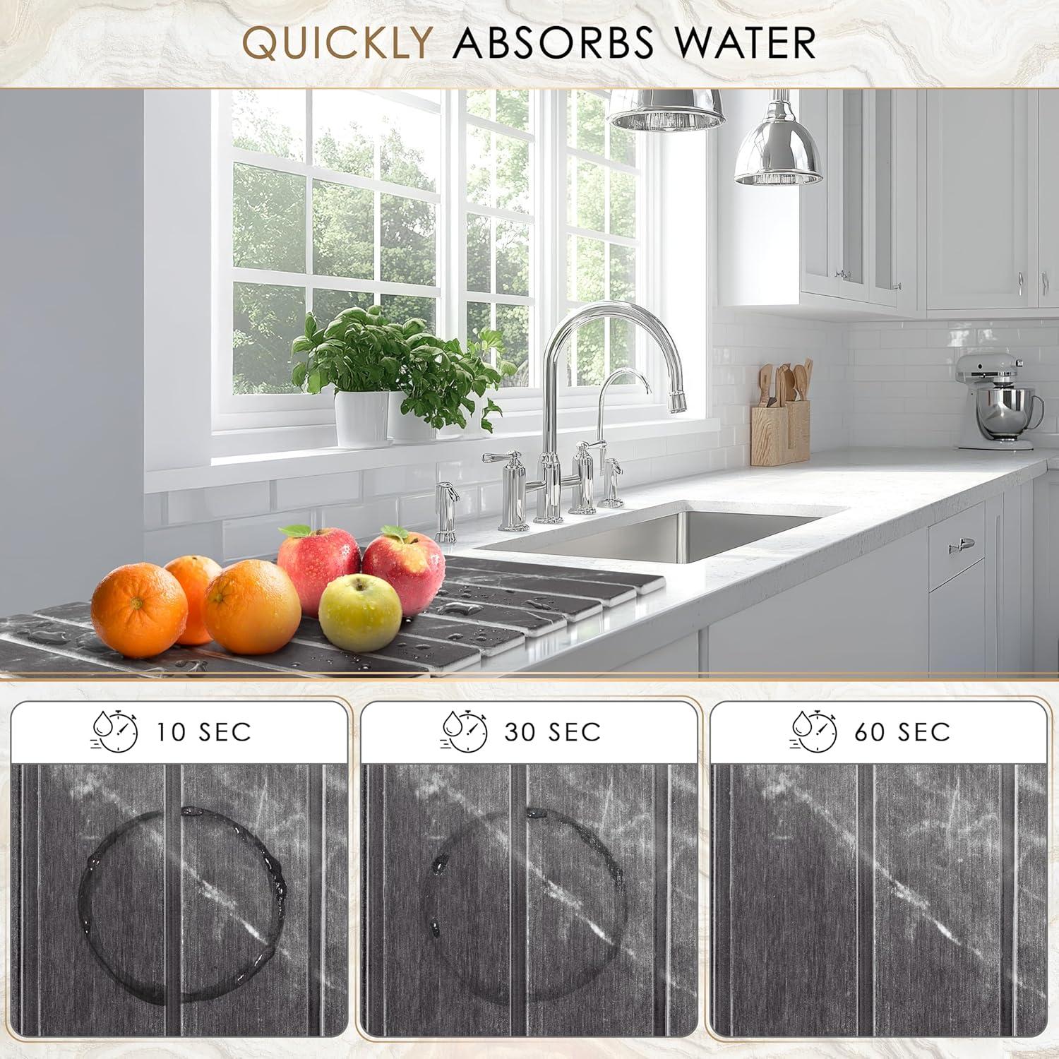 Alfombrilla de Secado de Piedra Diatomácea DripNDry 61x40cm