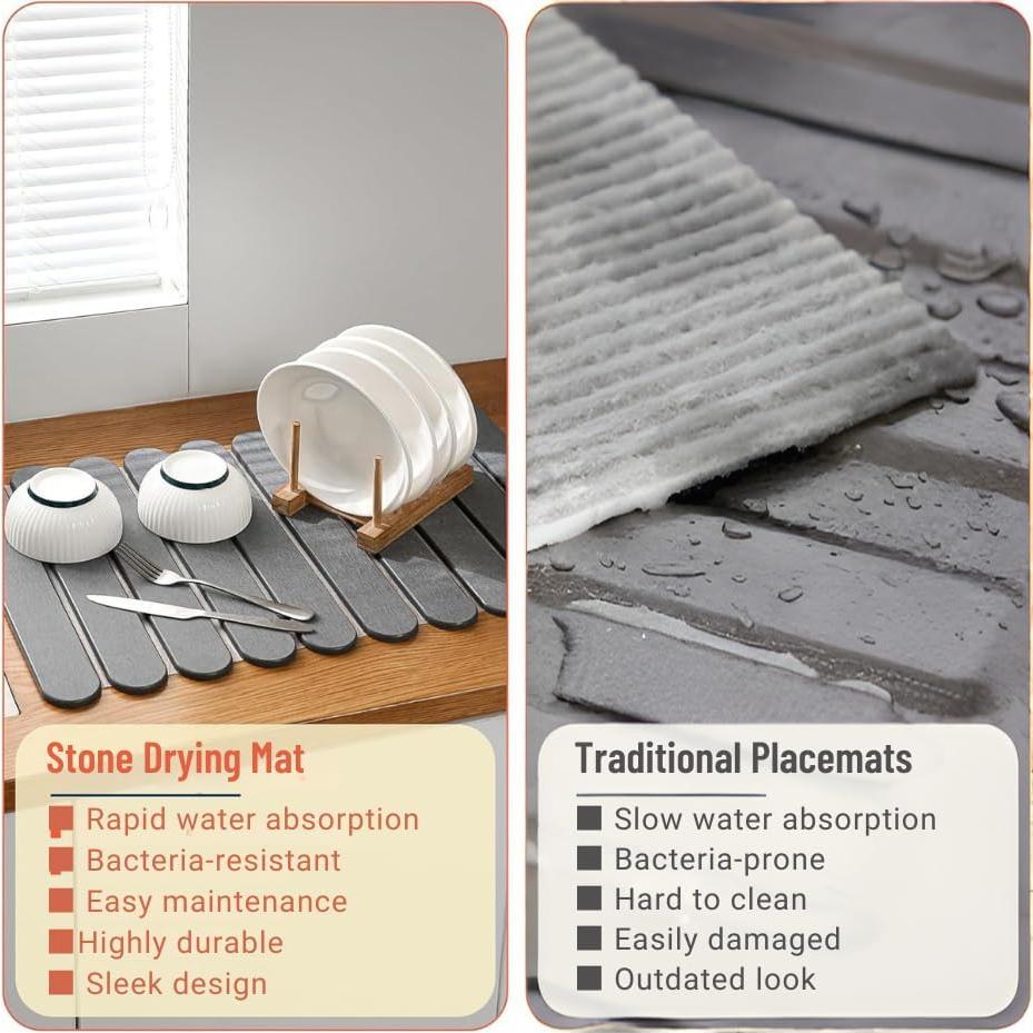 Tapete Plegable para Secar Platos CoreStraw 61x41 cm Antideslizante