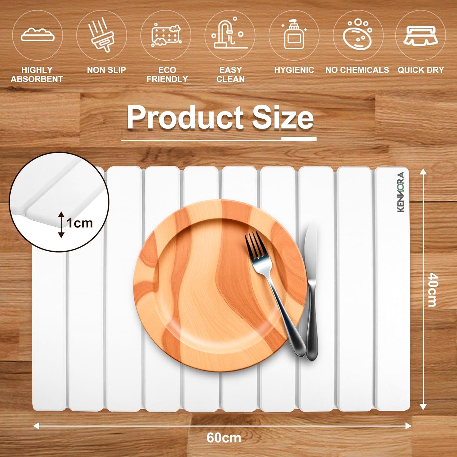 Alfombrilla de Secado de Piedra Kennora 61x40.6 cm Antideslizante