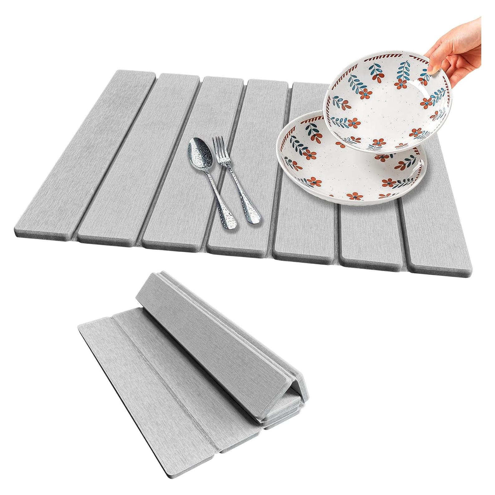 Alfombrilla de Secado de Platos GPKJQZS 39.9x29.9cm Antideslizante