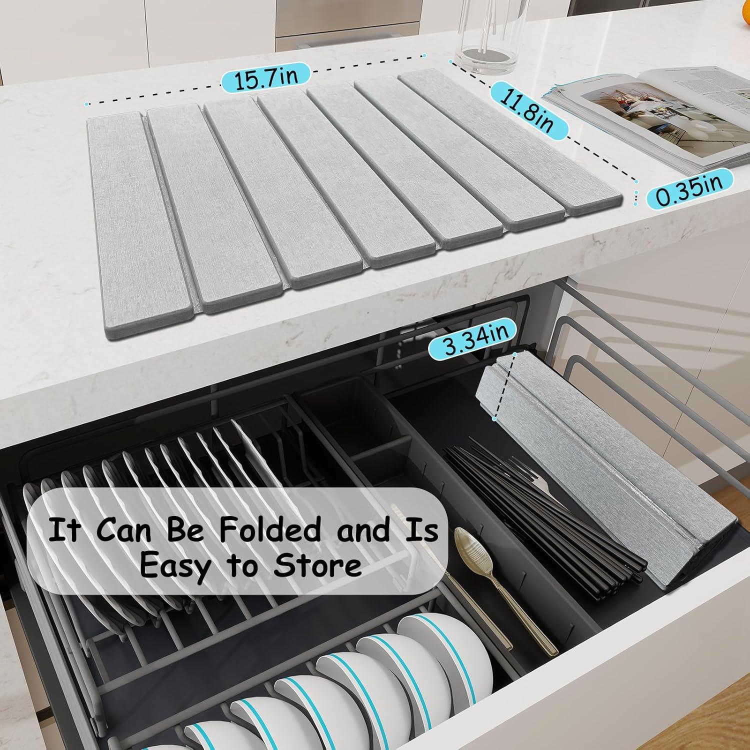 Alfombrilla de Secado de Platos GPKJQZS 39.9x29.9cm Antideslizante