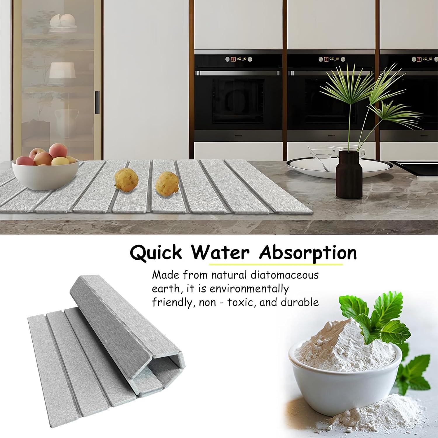 Alfombrilla de Secado de Platos GPKJQZS 39.9x29.9cm Antideslizante