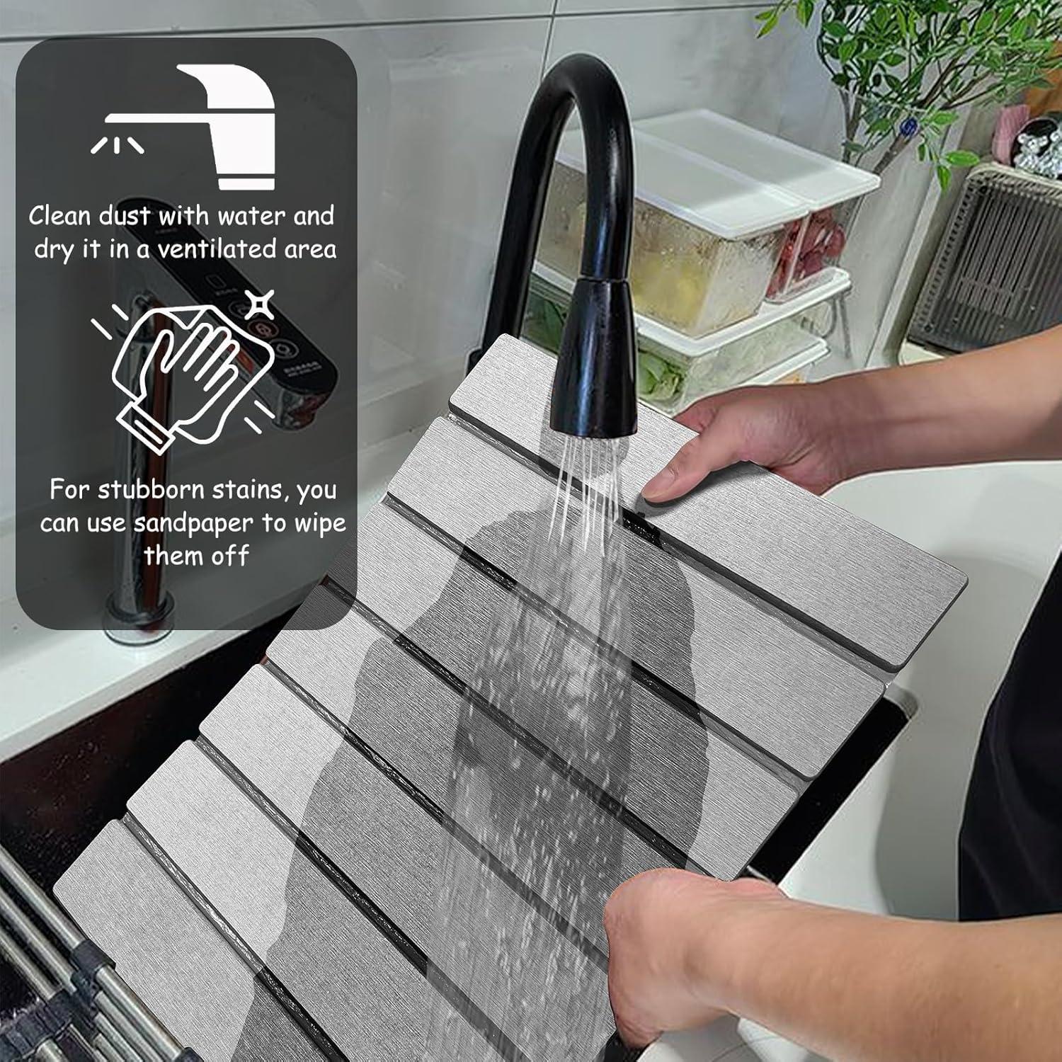 Alfombrilla de Secado de Platos GPKJQZS 39.9x29.9cm Antideslizante