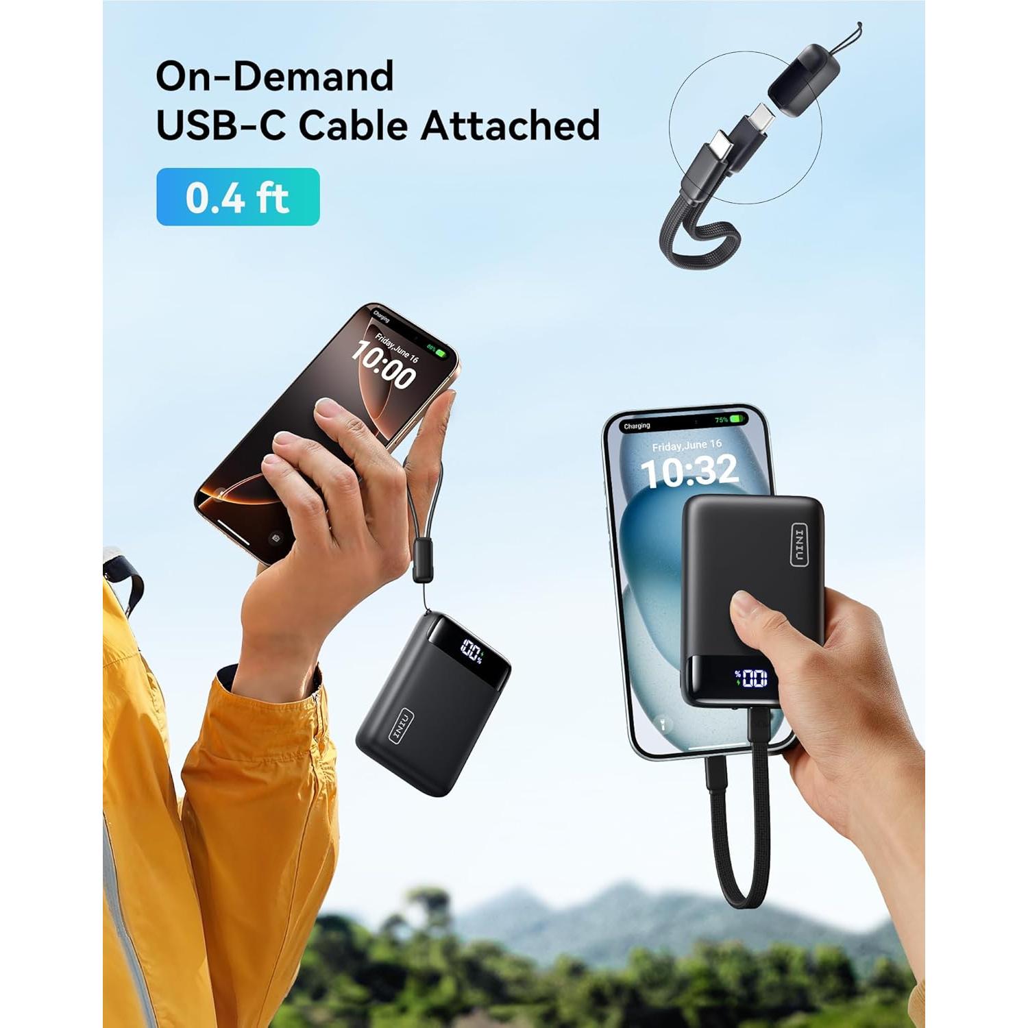 Banco de Energía INIU 20000mAh Carga Rápida 22.5W USB-C