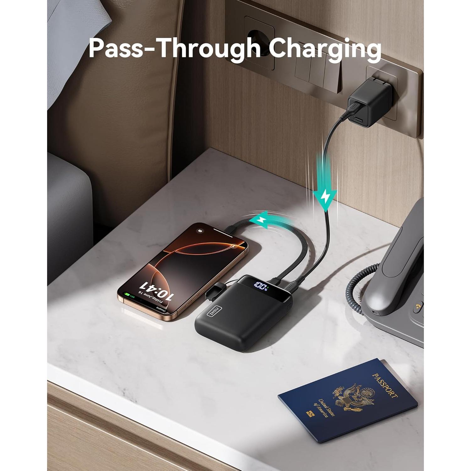 Banco de Energía INIU 20000mAh Carga Rápida 22.5W USB-C