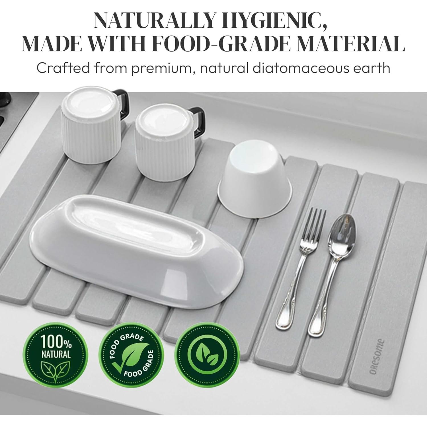 Alfombrilla de Secado de Piedra Diatomácea OResome 61x40 cm