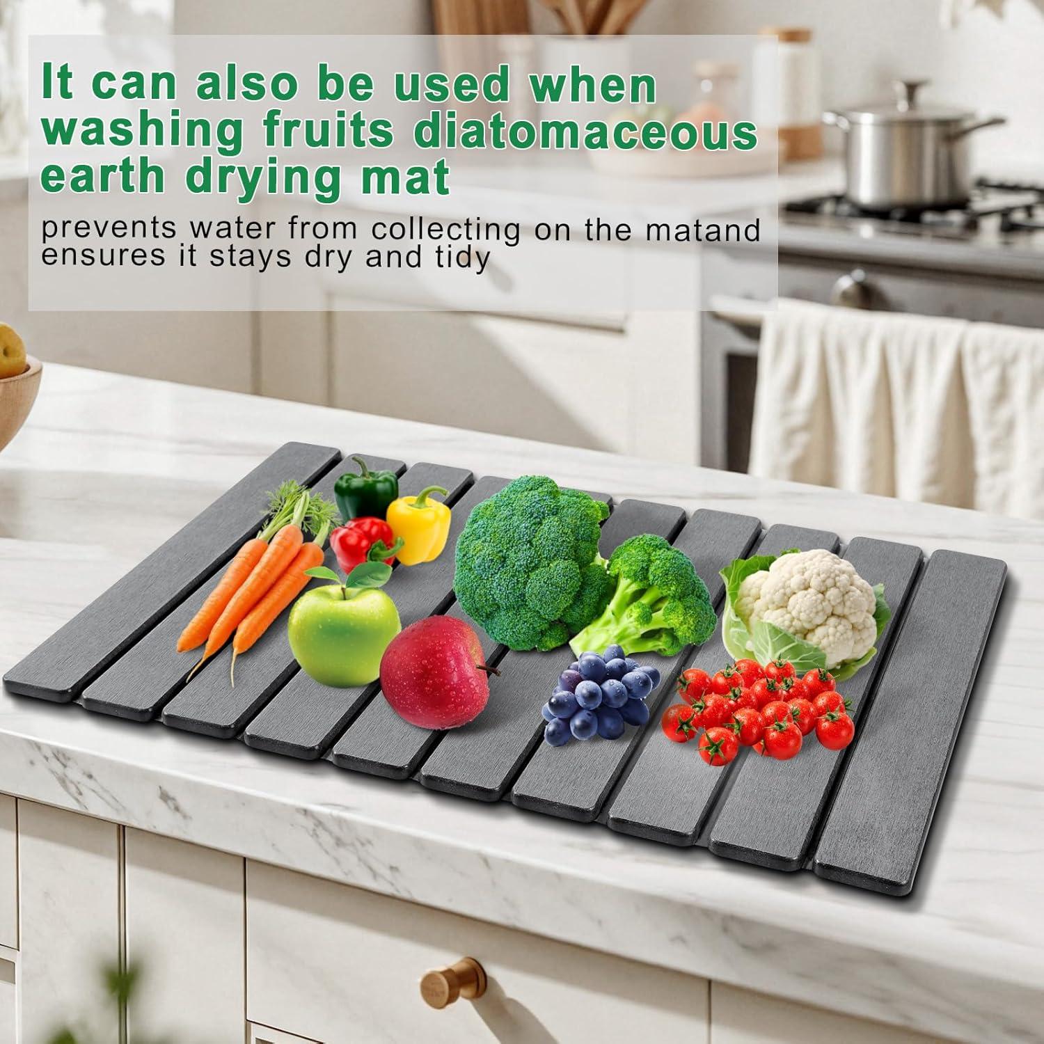 Alfombrilla de Secado de Piedra UOSHXAH 61x41cm Antideslizante