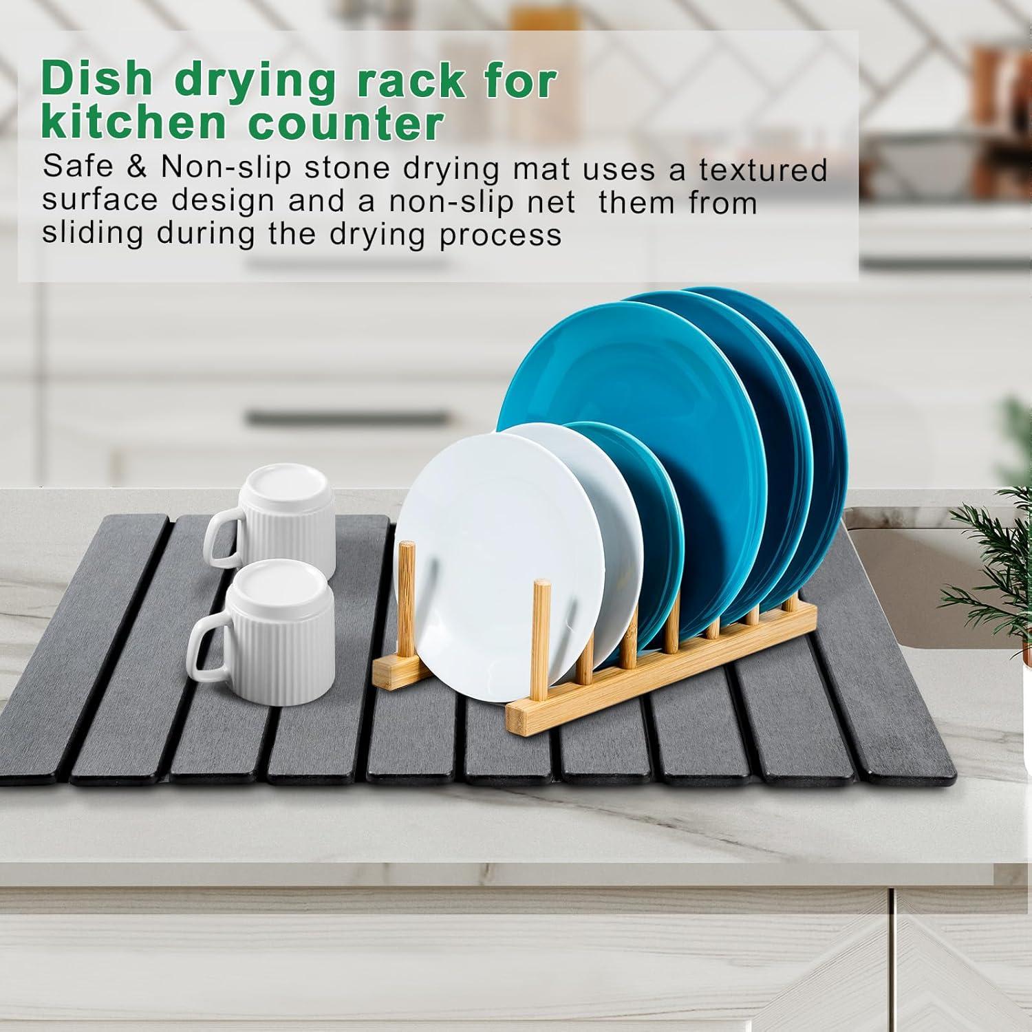 Alfombrilla de Secado de Piedra UOSHXAH 61x41cm Antideslizante