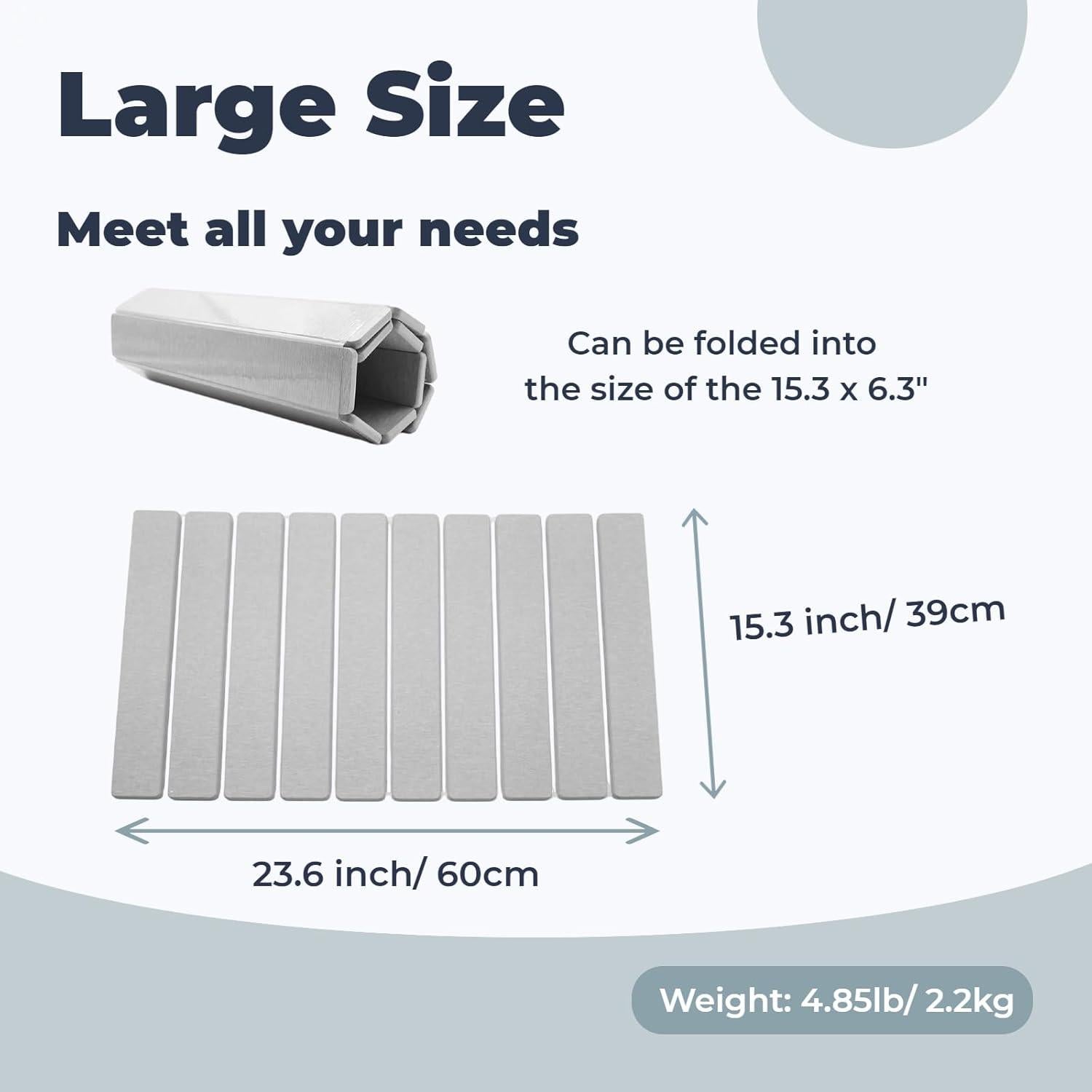 Alfombrilla de Secado de Piedra Diatomácea ZZCJAY 60x39 cm Blanca