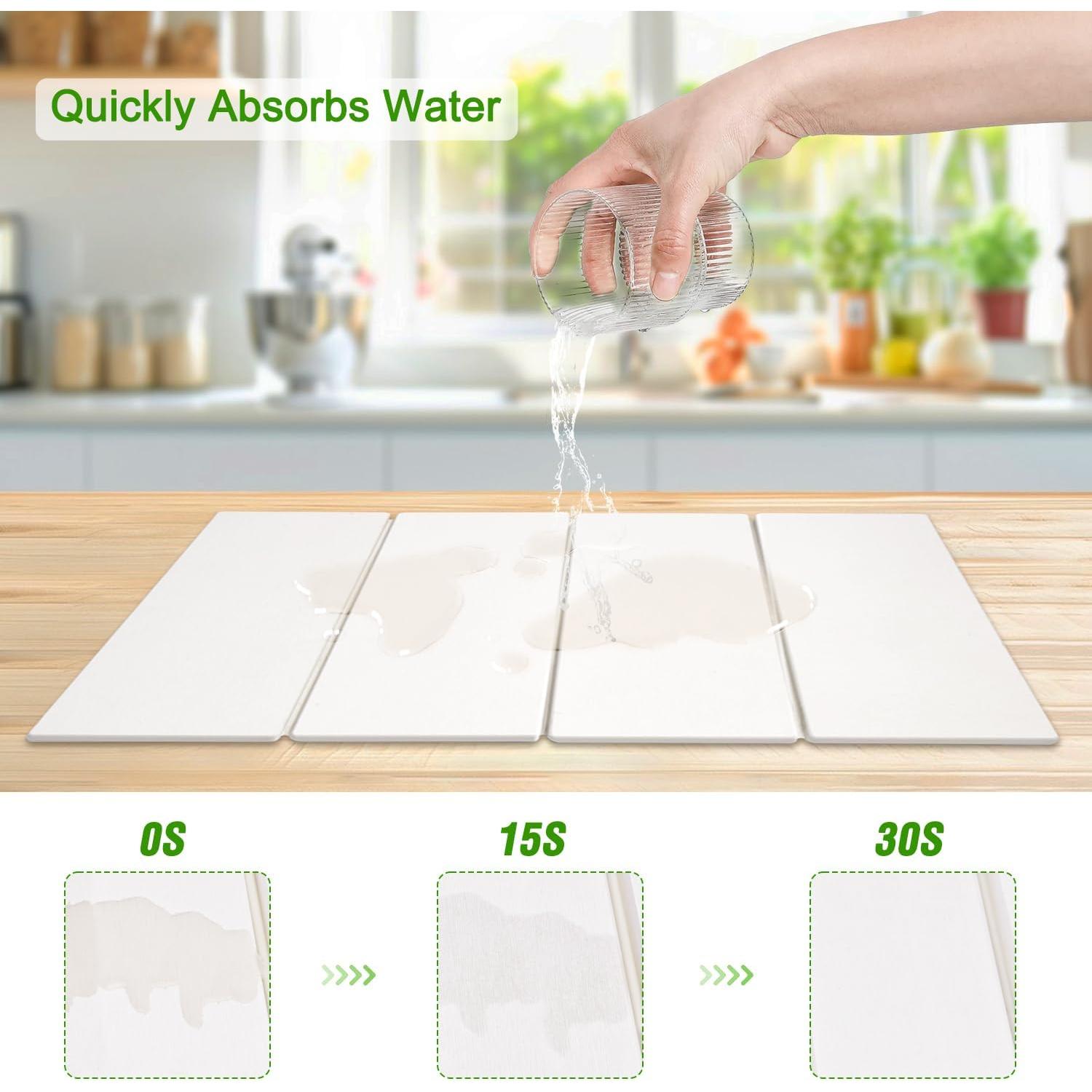 Alfombrilla de Secado Rápido Lcbnhpy 61x41 cm Blanca