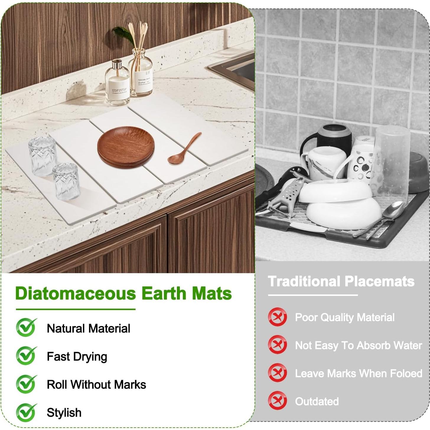 Alfombrilla de Secado Rápido Lcbnhpy 61x41 cm Blanca