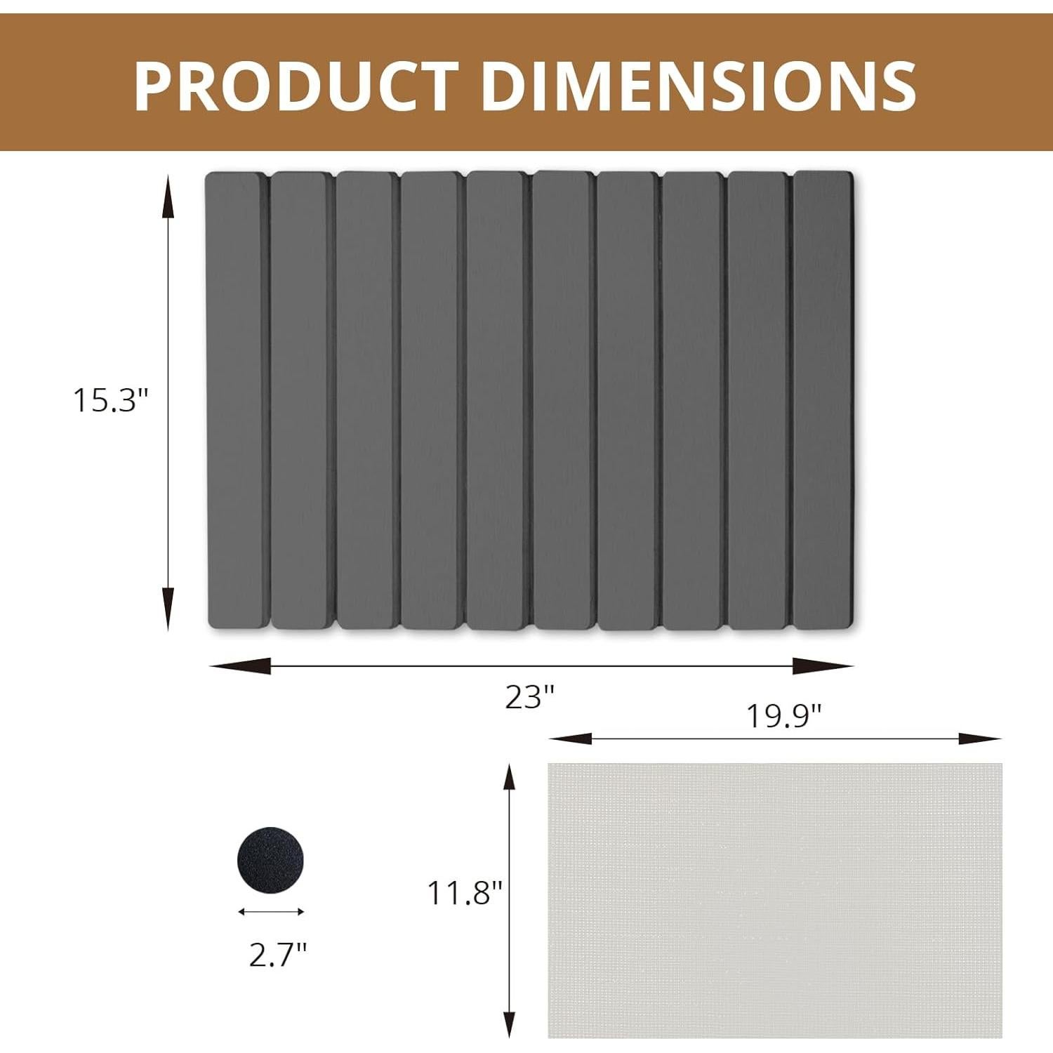 Alfombrilla de Secado de Piedra HSPROACC 58.93x39.12cm Gris