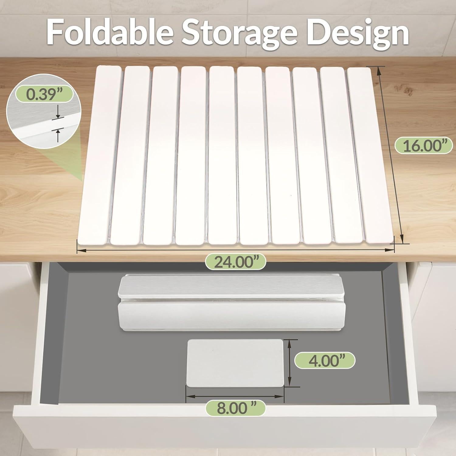 Alfombrilla de Secado de Platos KAWRYDI 2PCS Diatomácea Blanca