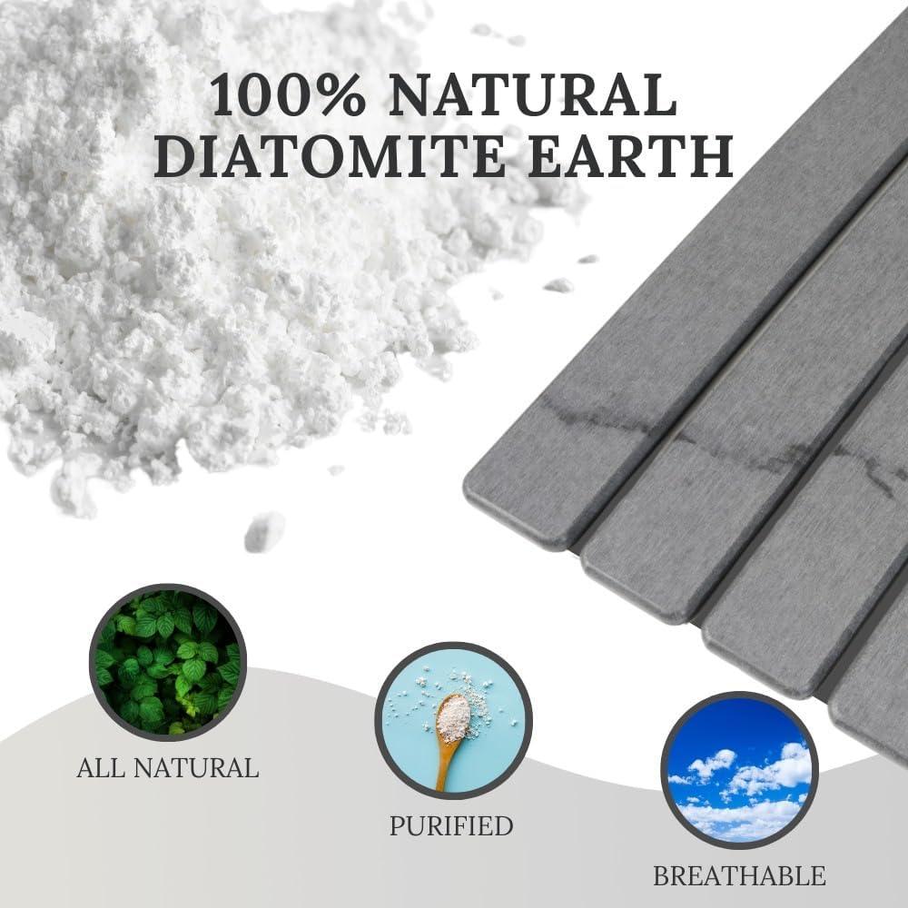 Alfombrilla de Secado de Piedra Yenyra 60x40 cm Gris Oscuro