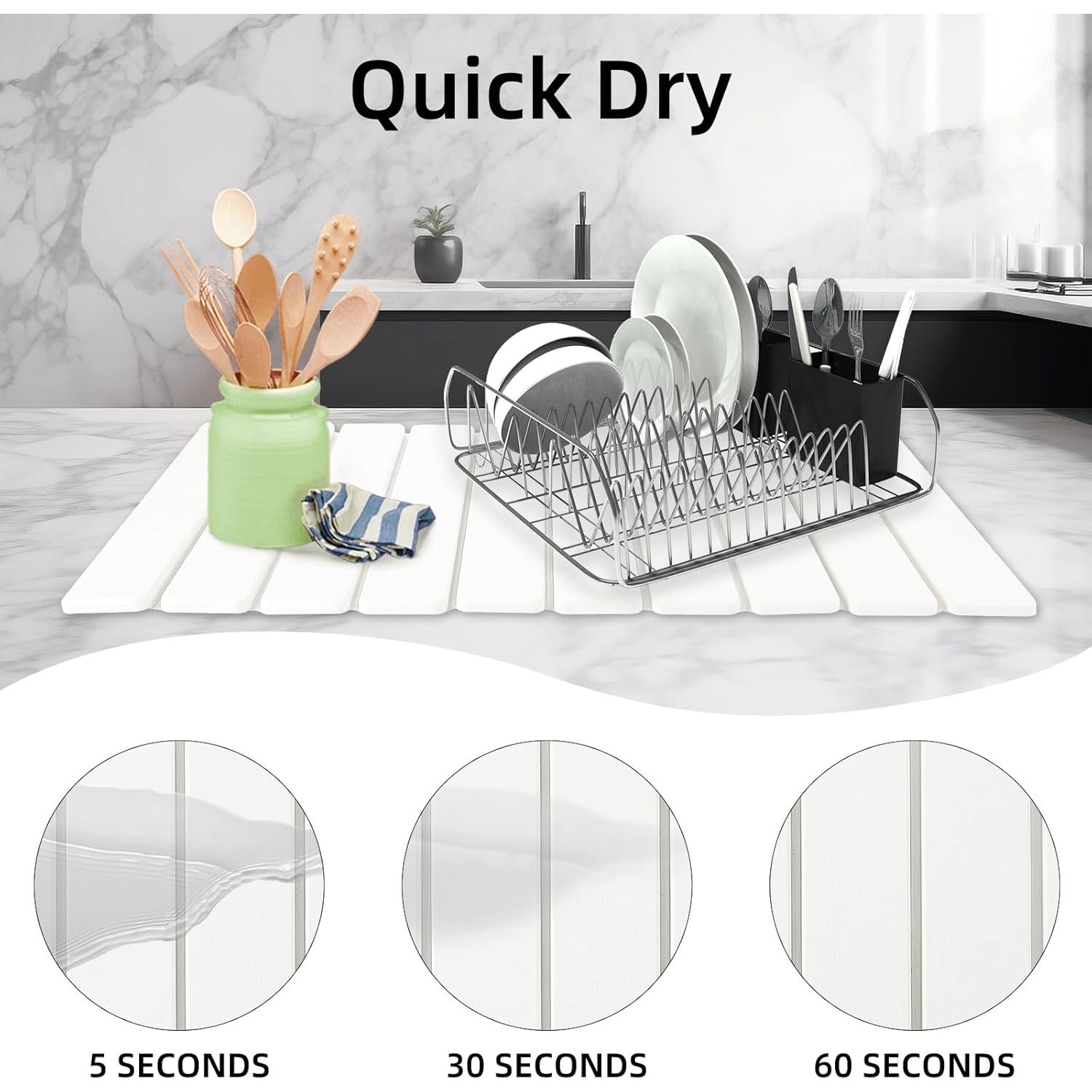 Alfombrilla de Secado Rápido Hoborato 61x41 cm Ecológica