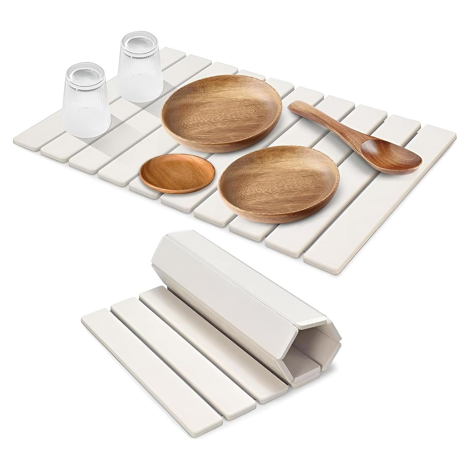 Alfombrilla de Secado de Piedra JINGYAN 61x41 cm Blanca