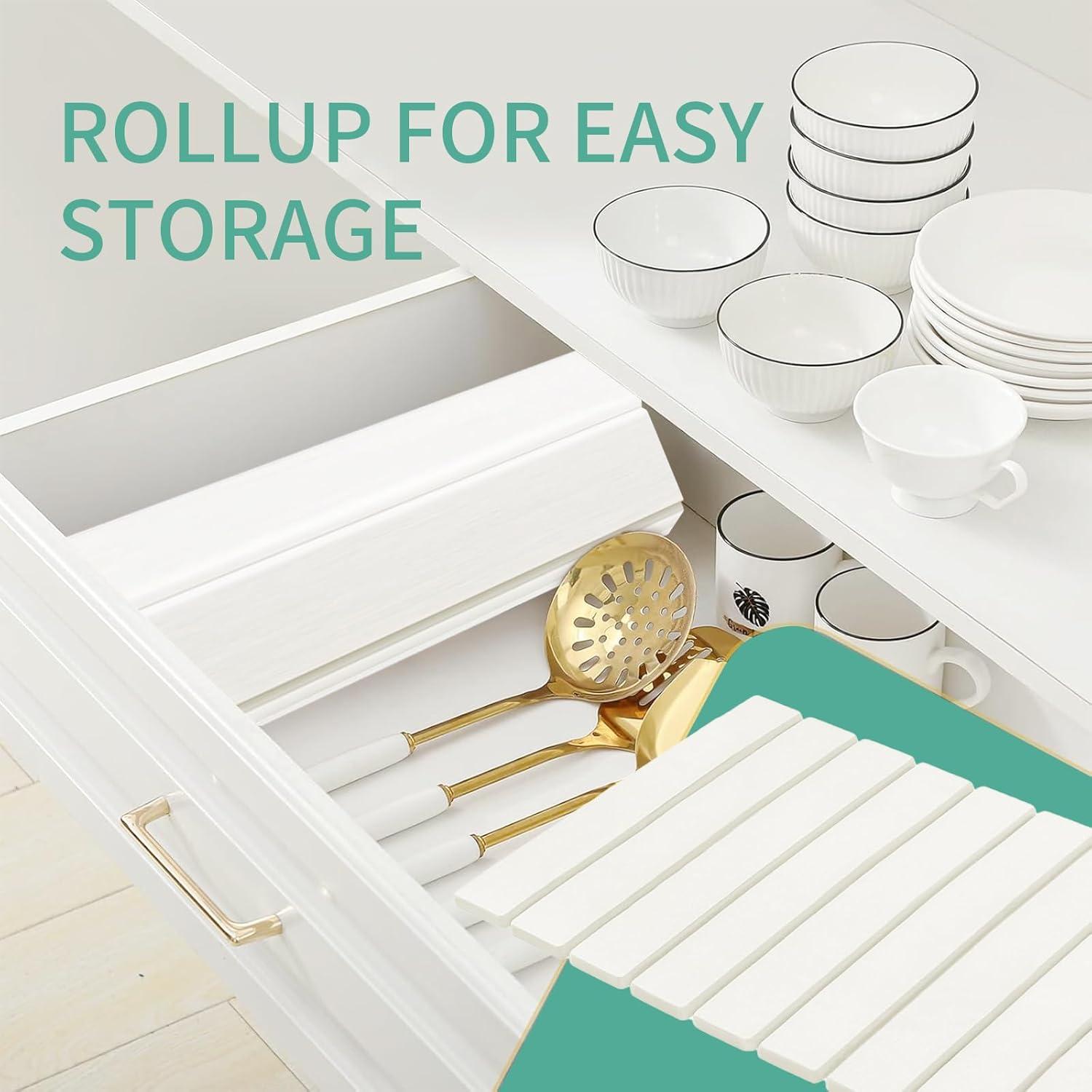 Alfombrilla de Secado de Platos Diatomita LYkotama 60x40cm Blanca