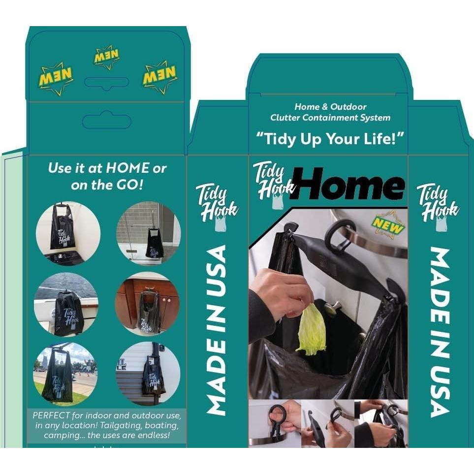 Soporte de bolsa de basura Tidy Hook para puerta 10 galones