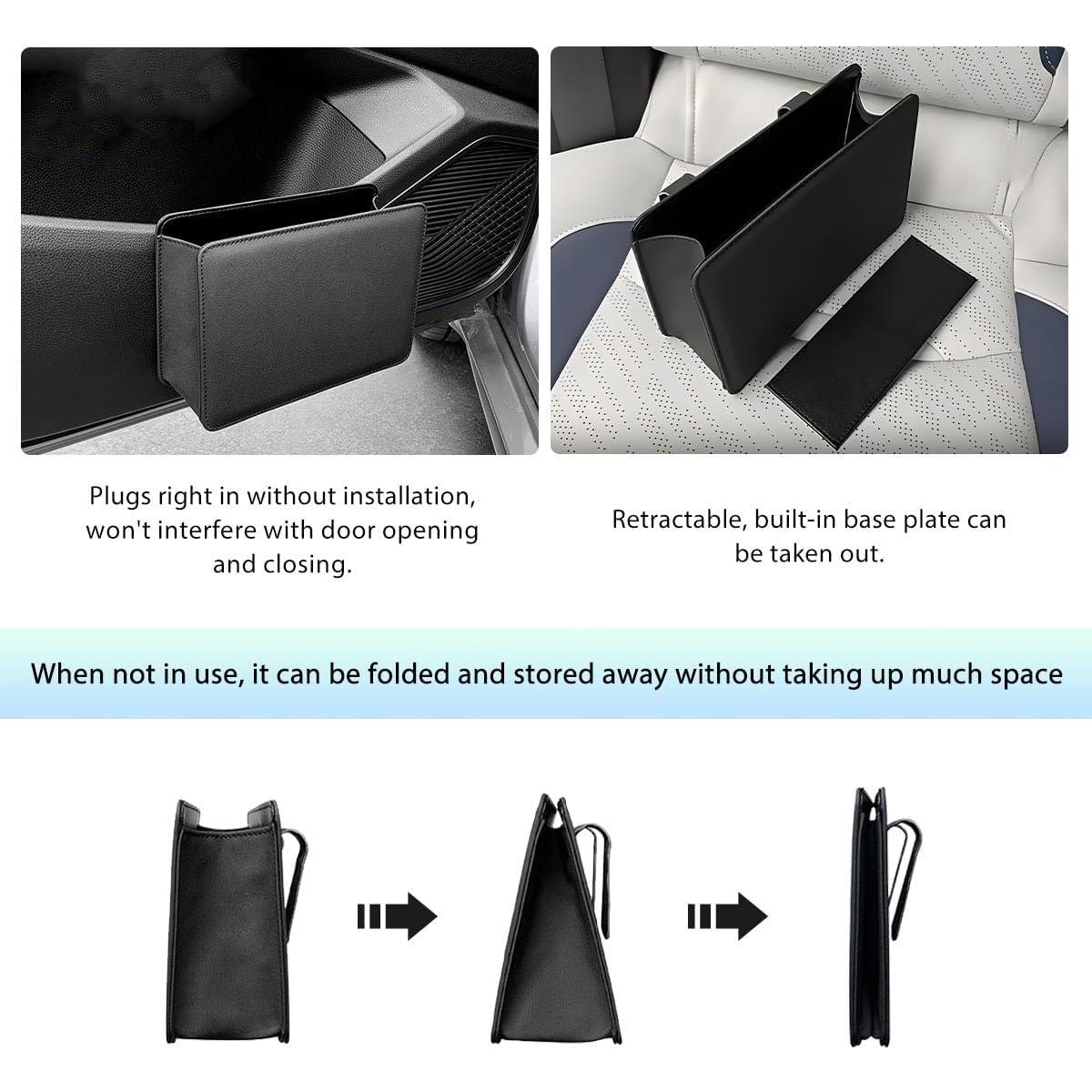 Basurero de Coche FSTURIOS Beige Plegable Impermeable 20.5x6.5x14 cm