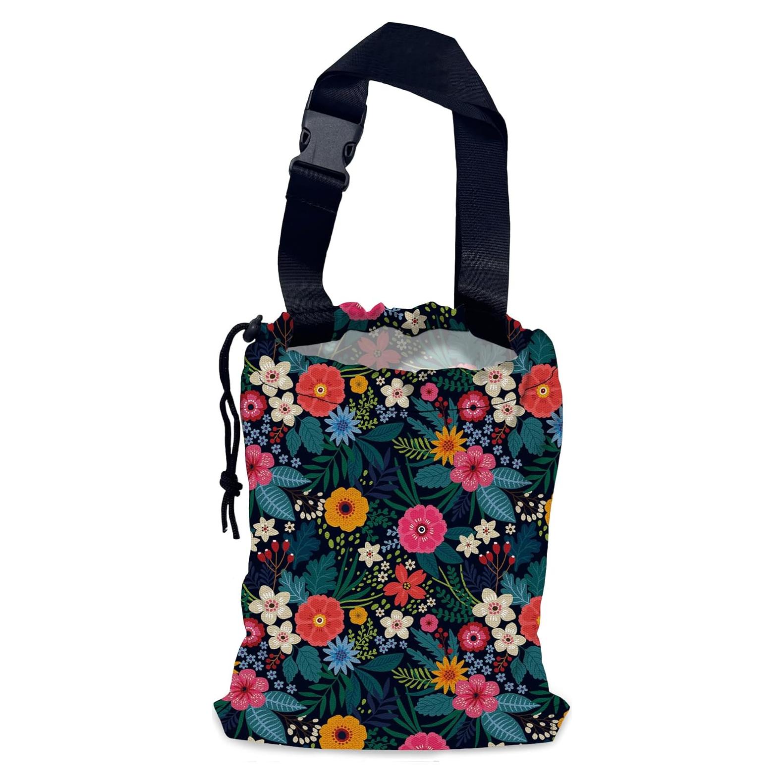 Bolsa de Basura para Auto NHNXHWIA Impermeable Flores Coloridas