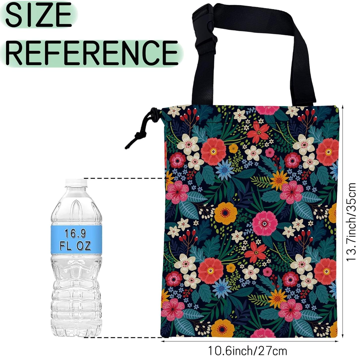 Bolsa de Basura para Auto NHNXHWIA Impermeable Flores Coloridas