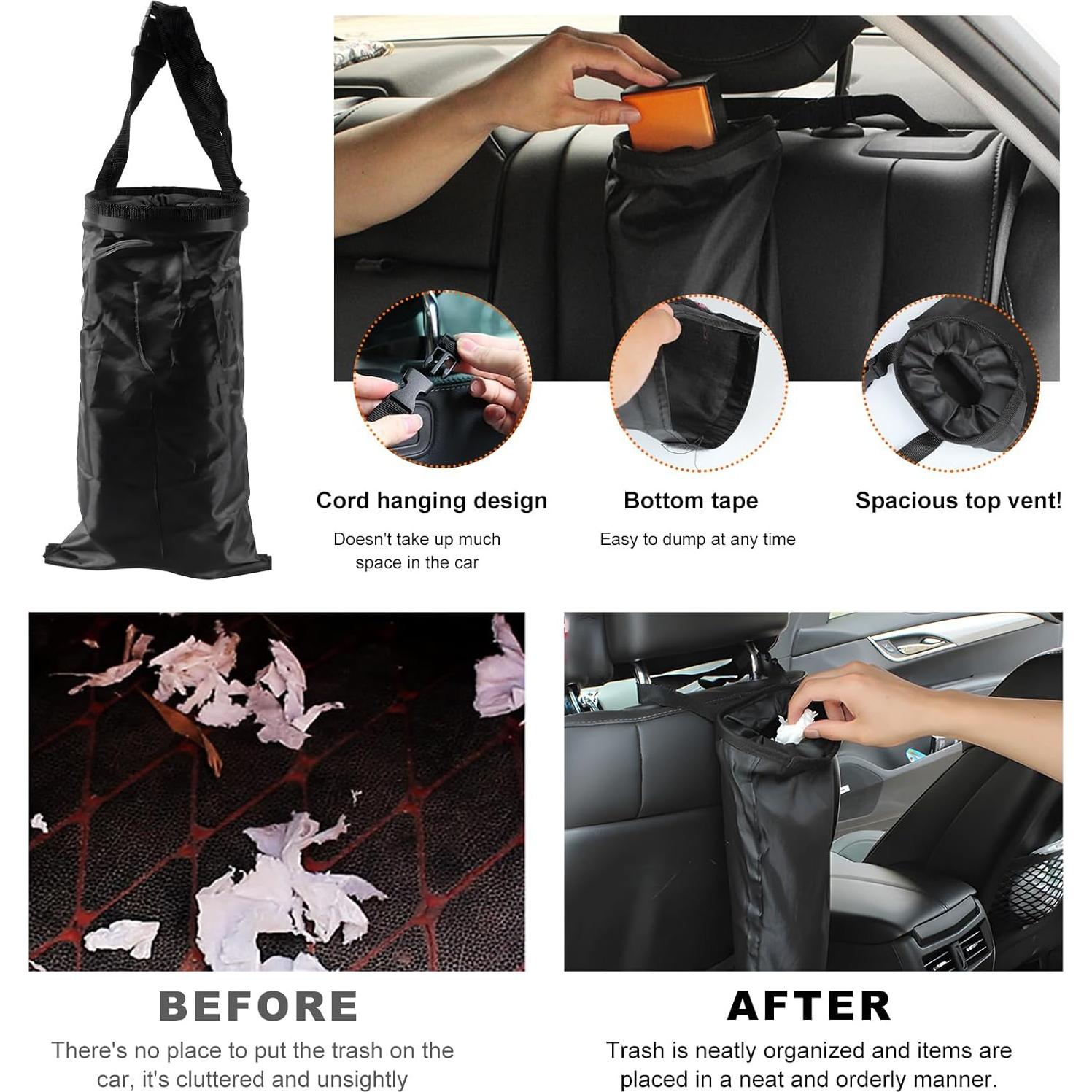 Bolsa de Basura para Auto Yourkar 2 PCS Lavable 3.8L