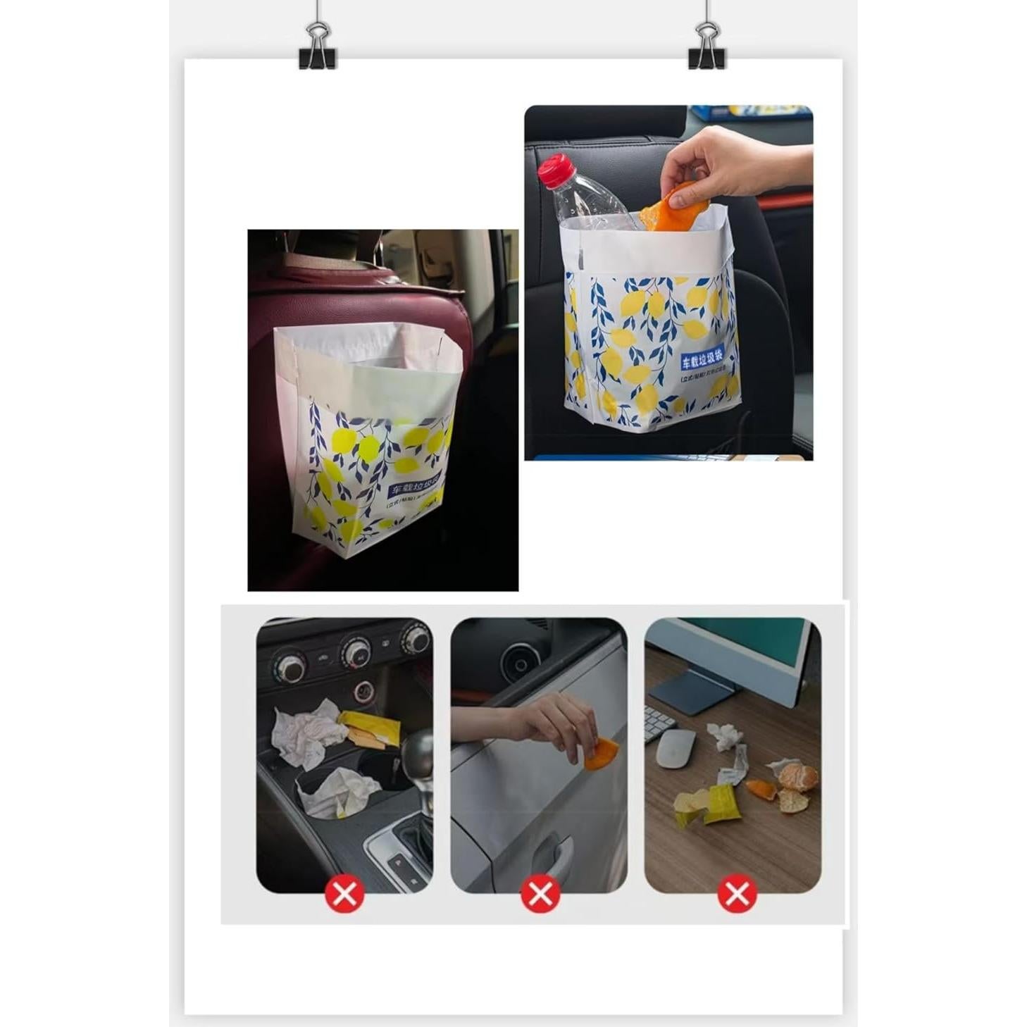 40 Bolsas de Basura Desechables Autoadhesivas Genérico 2.84L