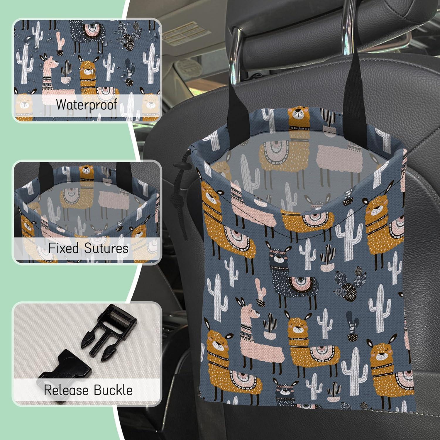 Bolsa de Basura para Auto NHNXHWIA Llamas Lindas Impermeable