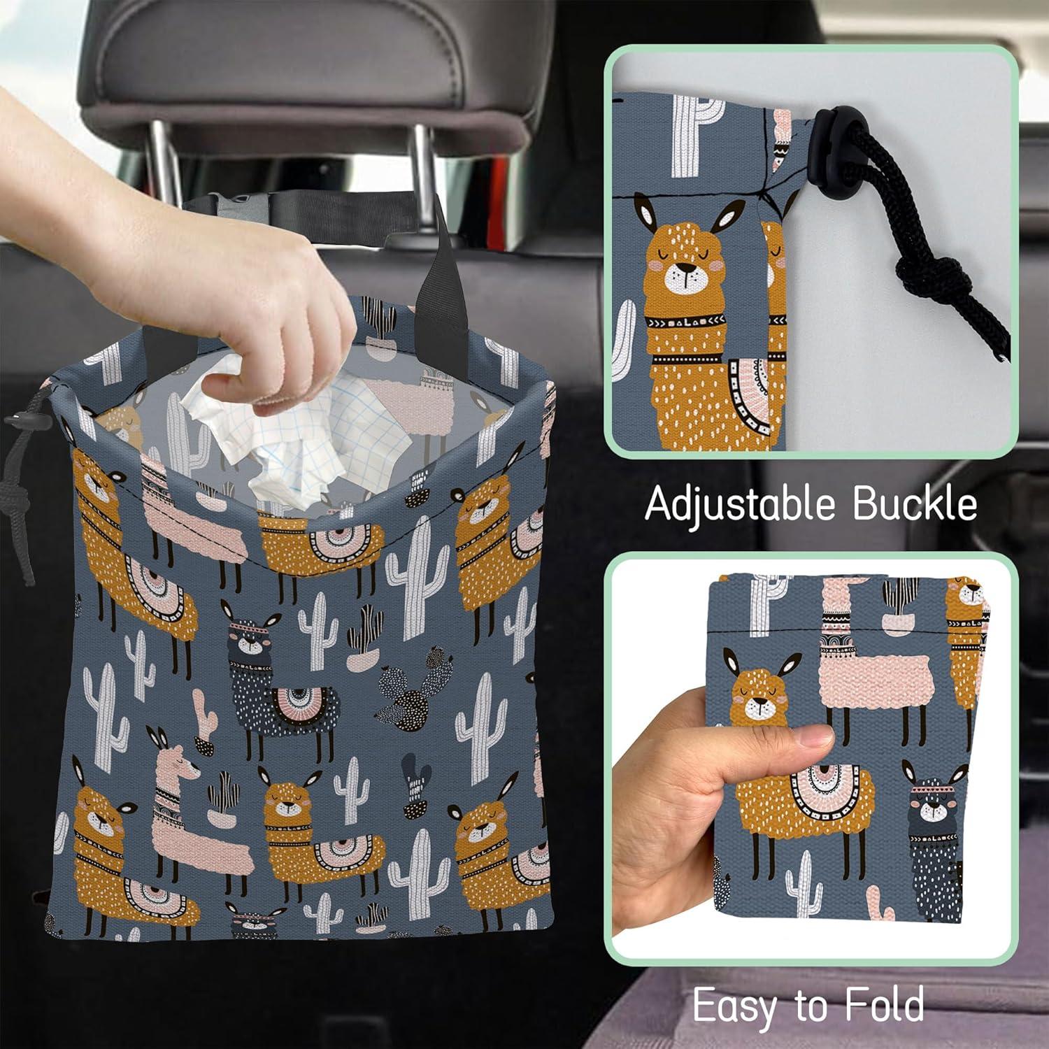 Bolsa de Basura para Auto NHNXHWIA Llamas Lindas Impermeable