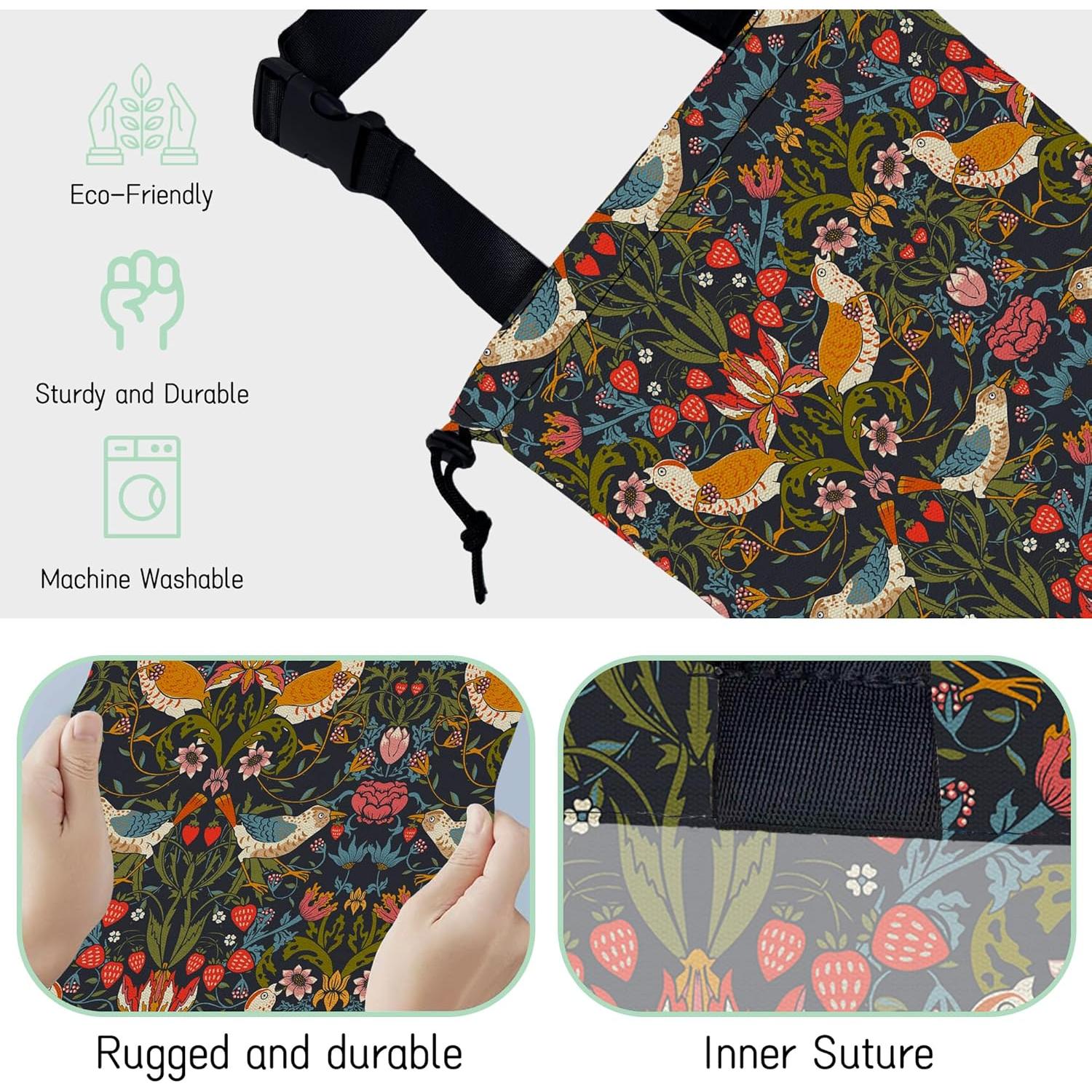 Bolsa de Basura para Auto NHNXHWIA Aves Victoriana Impermeable