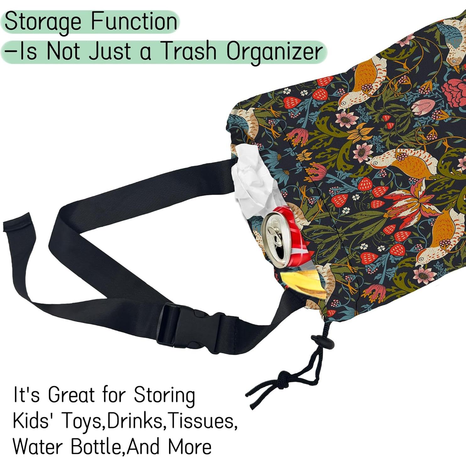 Bolsa de Basura para Auto NHNXHWIA Aves Victoriana Impermeable