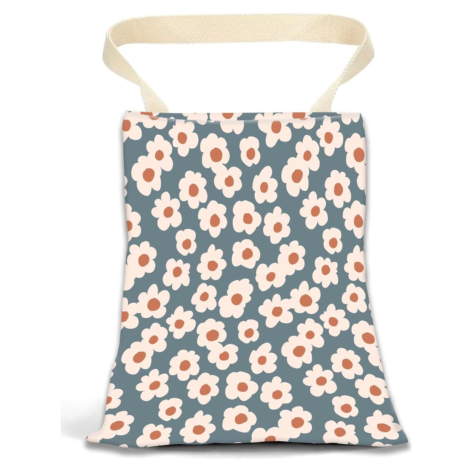 Basurero de Auto Colgante ANKVRP con Diseño Floral Gris