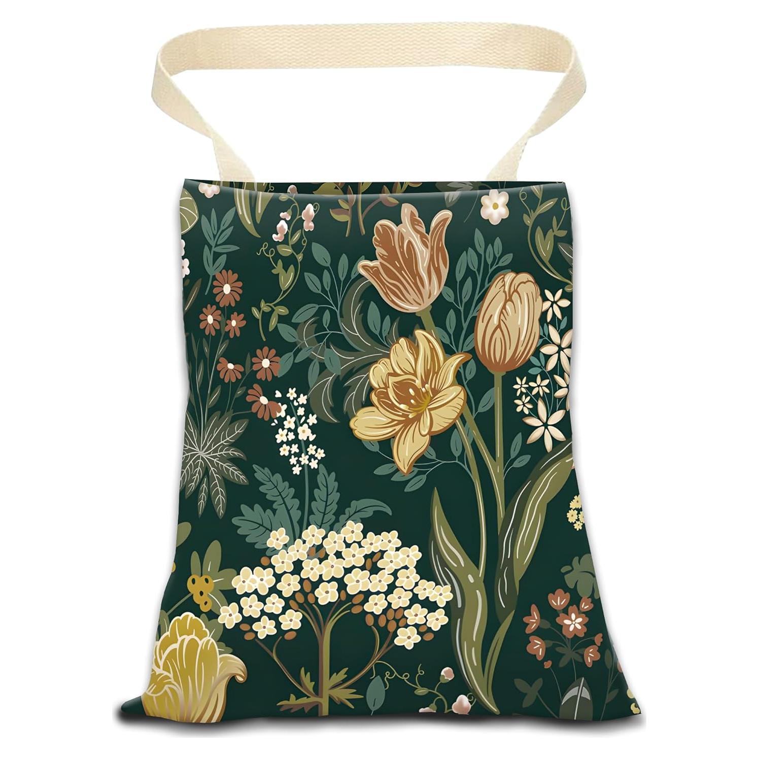 Basurero de Auto Colgante ANKVRP Floral Verde 30x24cm