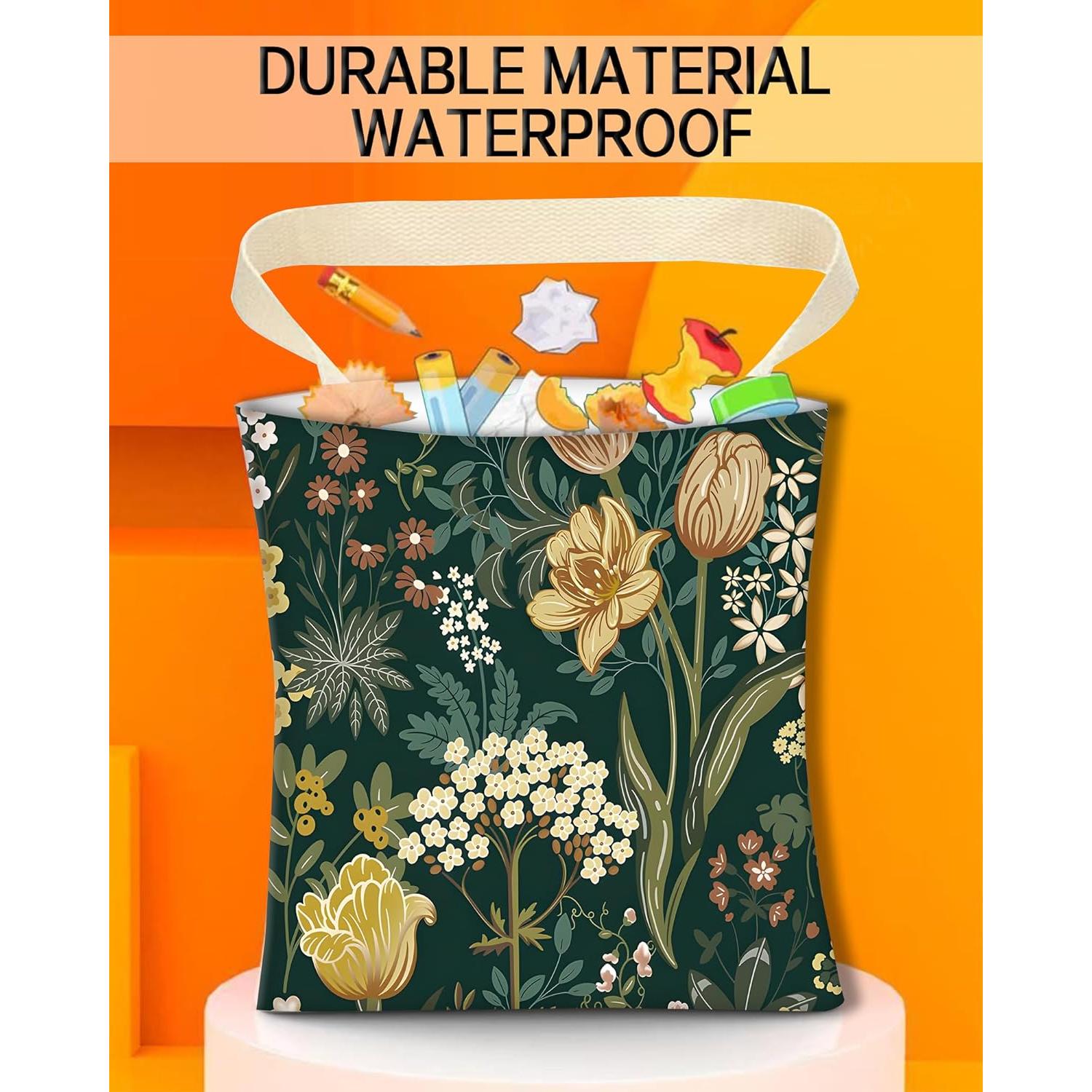 Basurero de Auto Colgante ANKVRP Floral Verde 30x24cm