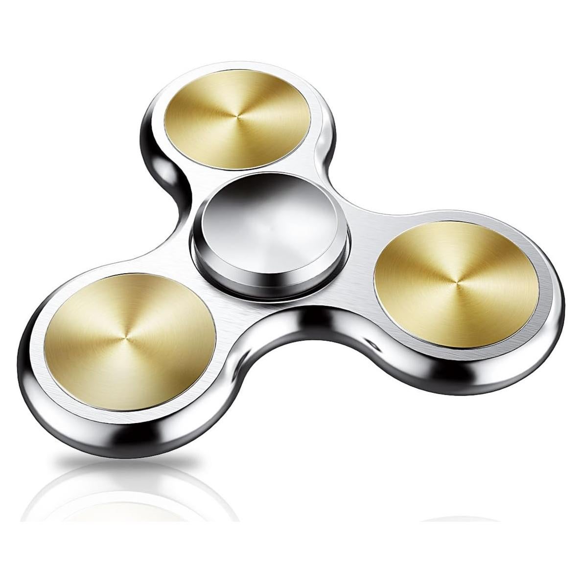 ATESSON Fidget Spinner Plata Rodamiento Acero Inoxidable