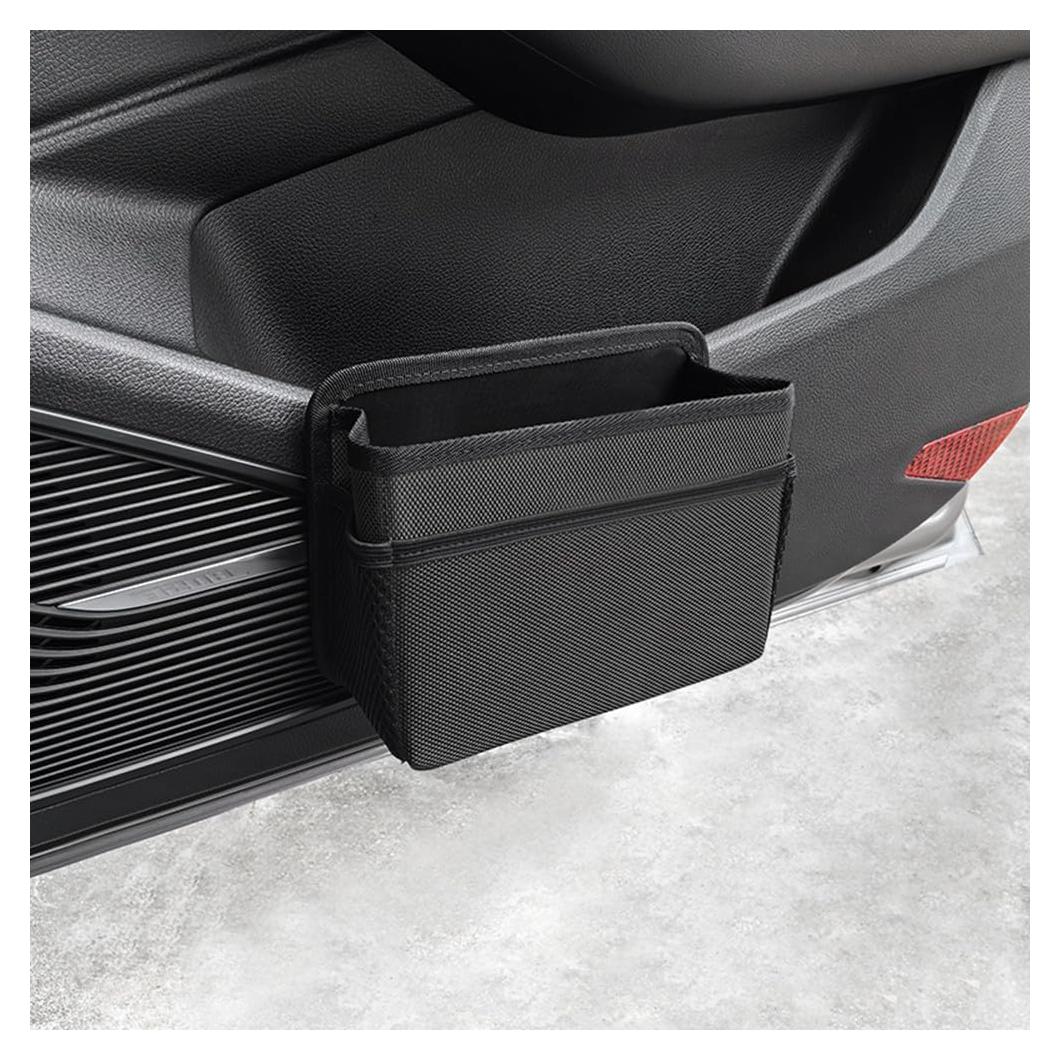 Basurero de coche AOWIS negro plegable con bolsa y bolsillos
