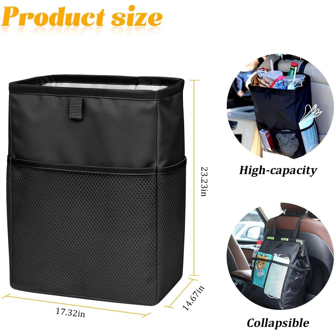 Bolsa de Basura para Auto FALVFUN 3.5L Impermeable Negra