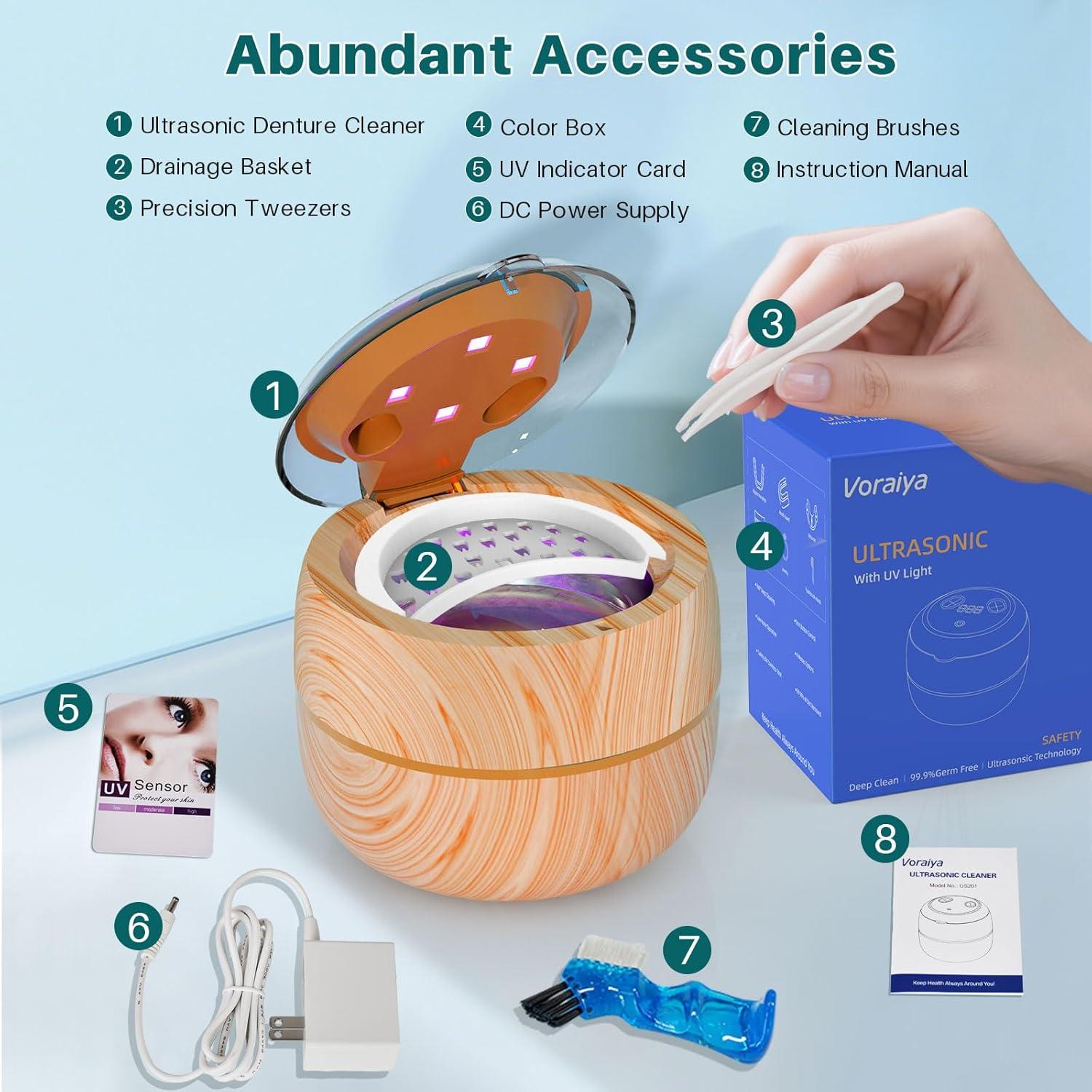 Limpiador Ultrasónico de Retenedores Voraiya 45kHz con UV
